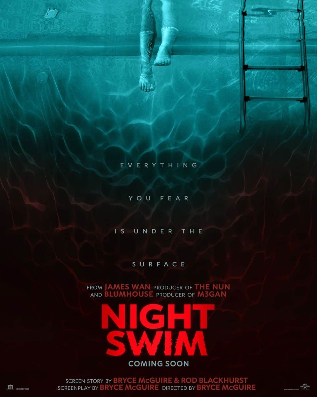 ジェームズ・ワンさんのインスタグラム写真 - (ジェームズ・ワンInstagram)「NIGHT SWIM, the next original horror from Atomic Monster & Blumhouse! Just when you thought it was safe to go back into the water.  Written and Directed by @brycejmcguire  Everything you fear is under the surface. #NightSwimMovie - coming soon to theaters!」10月6日 5時57分 - creepypuppet