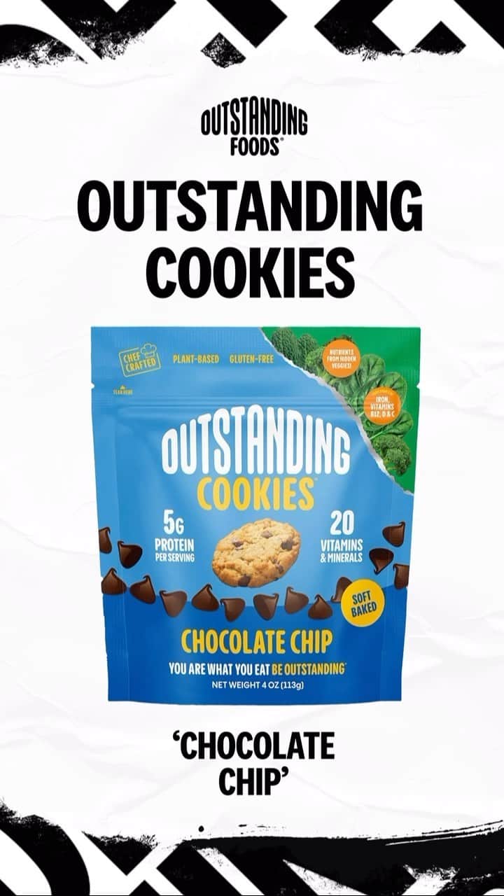 ロブ・ディアデックのインスタグラム：「Outstanding Cookies: the cookie that’s actually good for you.  @oustandingfoods has created a healthier version of your favorite snack with each bag of cookies containing 5g of protein per serving and 20 vitamins and minerals.   Now available in 4 amazing flavors. Shop at the link in our bio.」