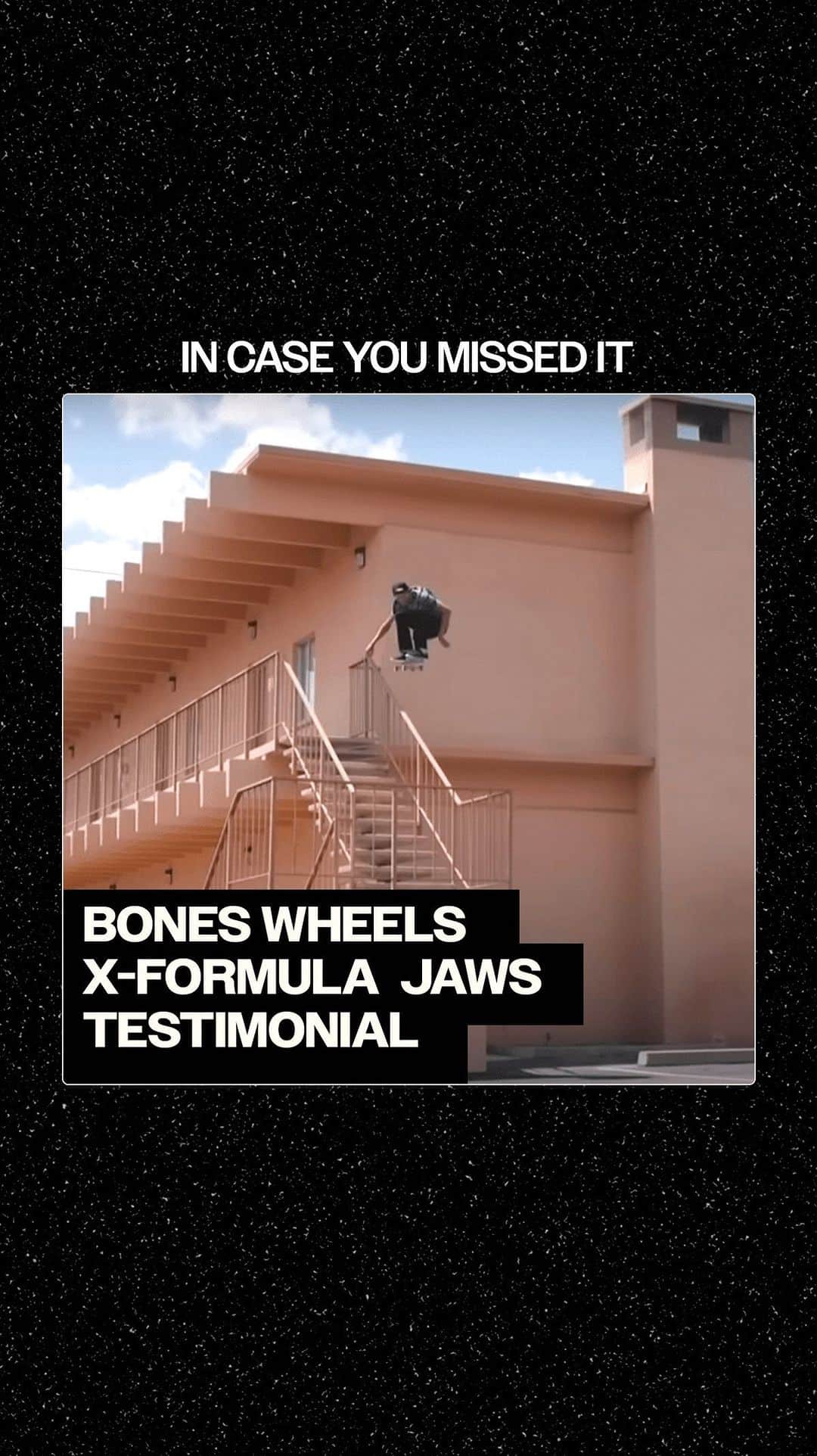 The Berricsのインスタグラム：「In Case You Missed It…  @aaronjawshomoki has handled some of the biggest spots in skateboarding. Lyon 25? El Toro? Staples Center? They’re all mere child’s to Jaws. But what is Aaron’s secret to taking tremendous impact? Other than being blessed with the supernatural ability of turning his body into rubber to bounce back from the heaviest of drops… Jaws has been testing and developing X-Formula prototypes for the last 10 years. In the latest video from @boneswheels, Jaws takes us through his process of skating huge shit, how softer wheels helped him take 10+ foot drops on the regular, and how his high-level caliber skating helped Bones develop the perfect wheel for impact. Not only that, but we get a behind the scenes look at his core shattering, two story Ollie to close out his 2015 PUSH Part!  Click the link in bio to watch the full video now showing on TheBerrics.com!  #berrics #skateboardingisfun」
