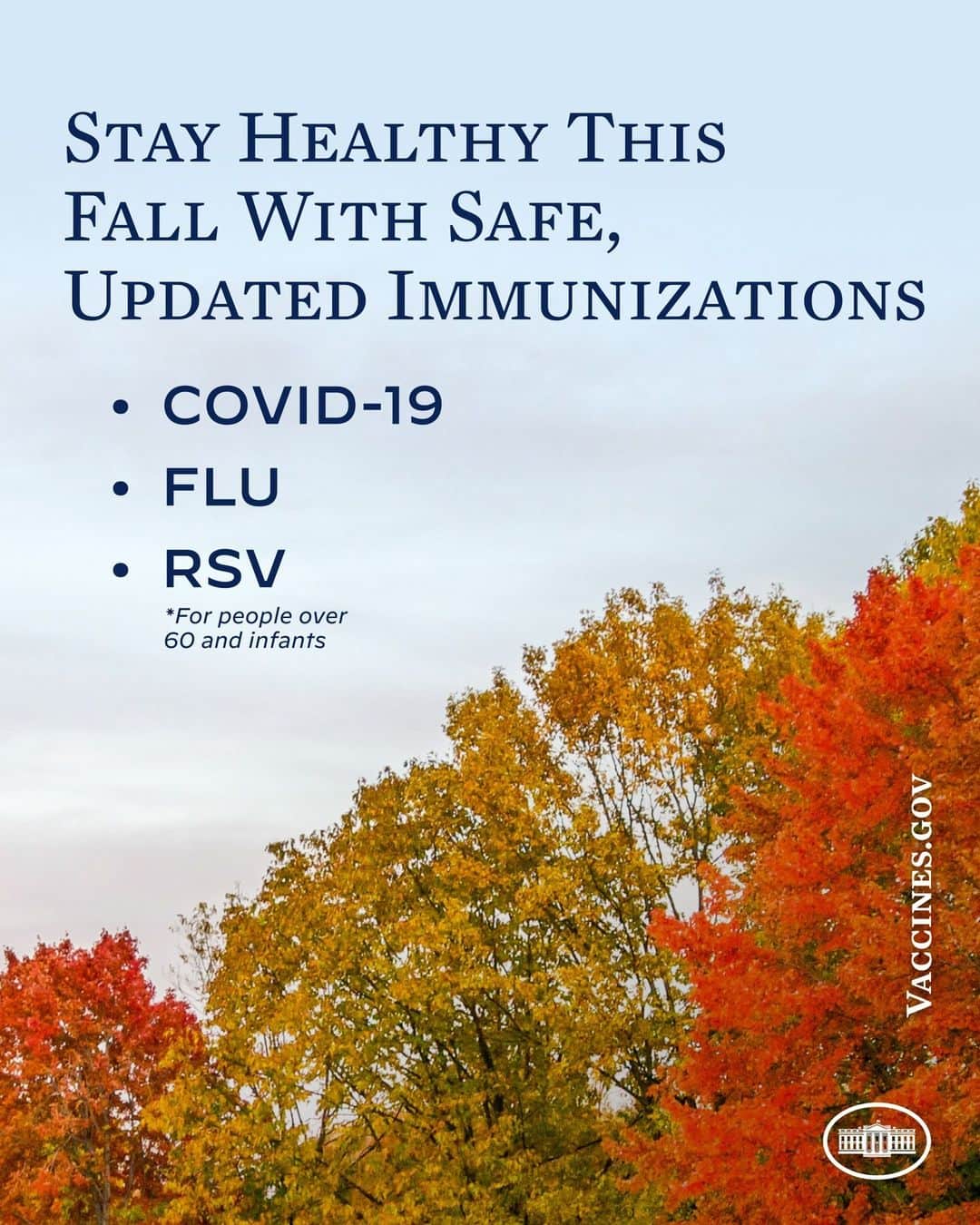 The White Houseさんのインスタグラム写真 - (The White HouseInstagram)「Protect yourself and your loved ones against respiratory viruses this fall by getting your immunizations.  Head to vaccines.gov to get yours.」10月6日 6時55分 - whitehouse