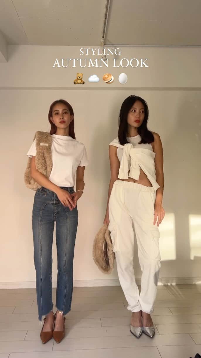 のインスタグラム：「styling by colors / autumn styling  with @maimayyye 🤍  全部 @amaterasjapan の秋新作に誰でも持っているベーシックアイテムと合わせたスタイリング✔︎」