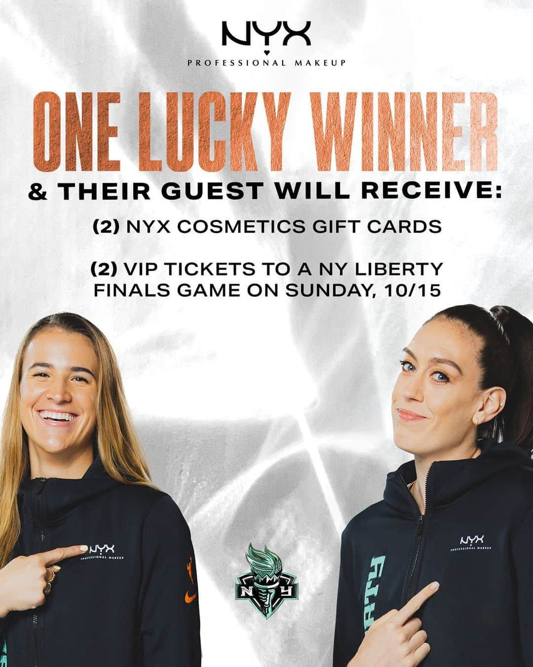 NYX Cosmeticsさんのインスタグラム写真 - (NYX CosmeticsInstagram)「🚨SWEEPSTAKES 🚨It’s time to get your game face on 🔥🔥🔥We want to celebrate the WNBA finals with you, so @nyliberty and @nyxcosmetics are giving 1 lucky winner and their guest 2 NYXCosmetics gift cards + 2 VIP tickets to game 3 at our home, BK 🗽#nyliberty #lightitup #nyxcosmetics #crueltyfree   💄Visit the link in our bio to sign up!」10月6日 8時46分 - nyxcosmetics