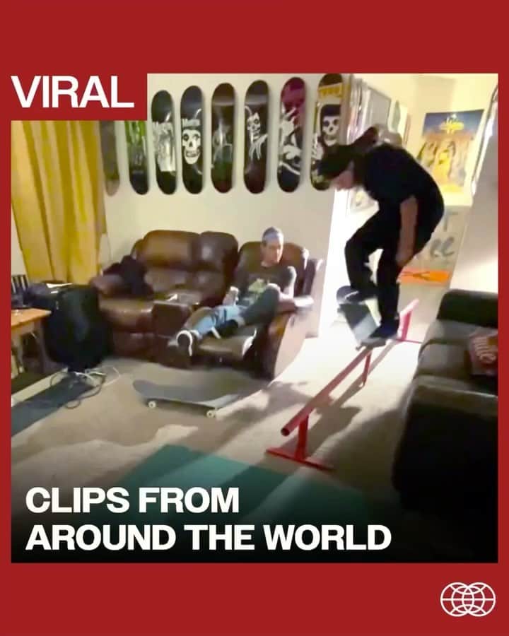 The Berricsのインスタグラム：「Clips from around the world…  1. @kanaandern crook nollie flip through the living room 📺   2. @interruptorsb fakie hardflip 👀   3. @shitboots house sesh 🏠   4. @shaunhover hovering 🥋  5. @myleswillard and @_julianlewis tag team line 🤝」