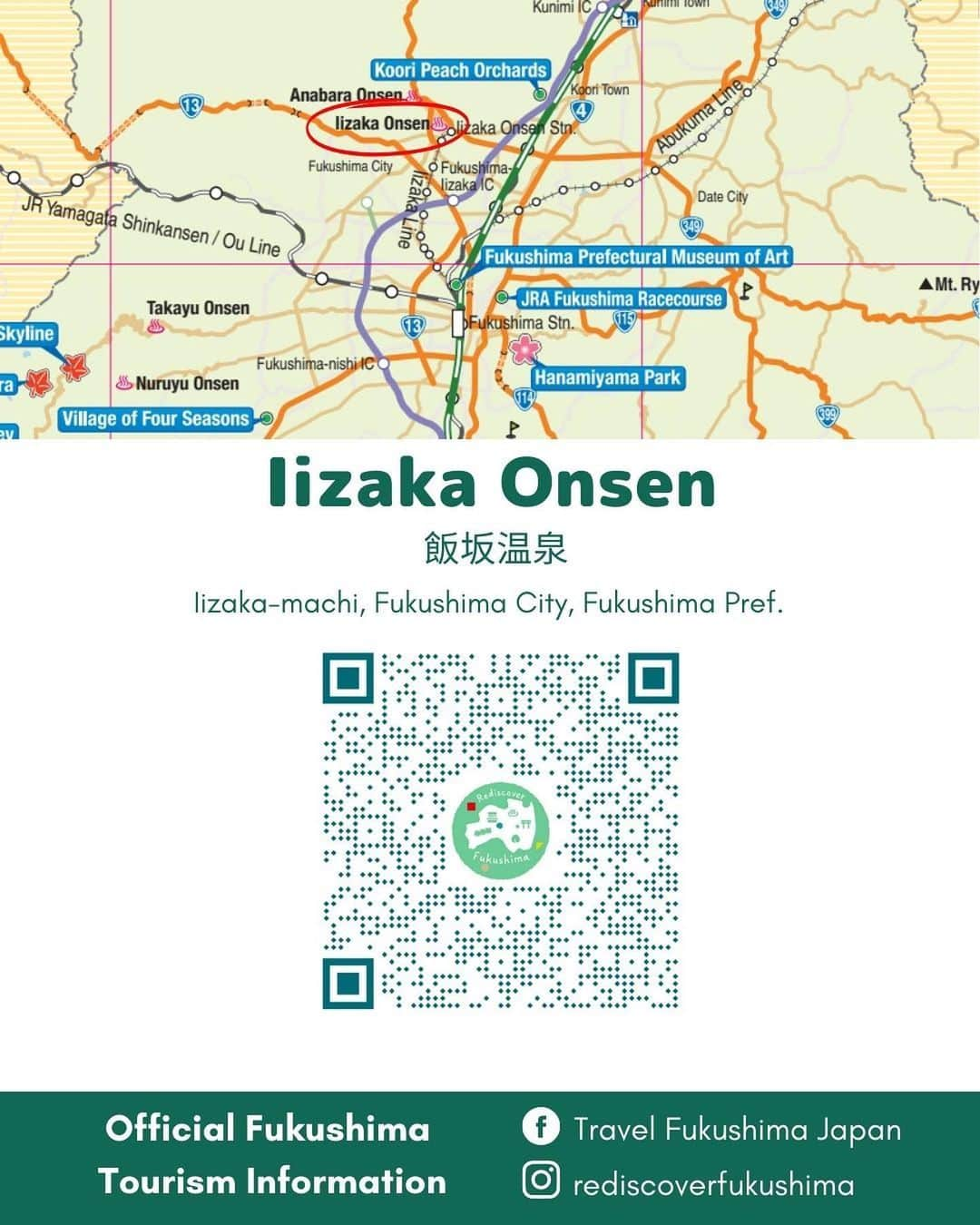 Rediscover Fukushimaさんのインスタグラム写真 - (Rediscover FukushimaInstagram)「Visiting central Fukushima this weekend? If so, we recommend stopping by Iizaka Onsen Town! 🙌  This weekend is a great time to see Iizaka Onsen come alive with its yearly ‘kenka’ (fighting) festival. 🥳  You also should not miss the traditional buildings and public footbath at Kyu Horikiri-Tei! We were live on Facebook from there just a few days ago, so you can check our livestream on our Facebook page to see more. 🍃  Just walking along the town is so relaxing too - there are many cute cafes and restaurants!  If you are visiting the Nihonmatsu Lantern Festival on Friday, you can see the Iizaka Fighting Festival on Saturday evening! 🏮🙌  Have you ever been to Iizaka Onsen? If you are interested, please check our blog post about Kenka Matsuri and other ideas for a day trip to Iizaka (you can access it through the link in our stories, or through the QR code in the last image of this post).   🔖Don’t forget to save this post for your next visit!  #visitfukushima #fukushima #iizaka #visitjapanjp #visitjapan #visitjapanau #visitjapanca #iizakaonsen #iizakakenkamatsuri #kyuhorikiritei #beautifuljapan #japantravel #japantrip #jrpass #tohoku #tohokucamerafan #tohokutourism #regram #japan #beautifuldestinations #historicaljapan」10月6日 9時24分 - rediscoverfukushima