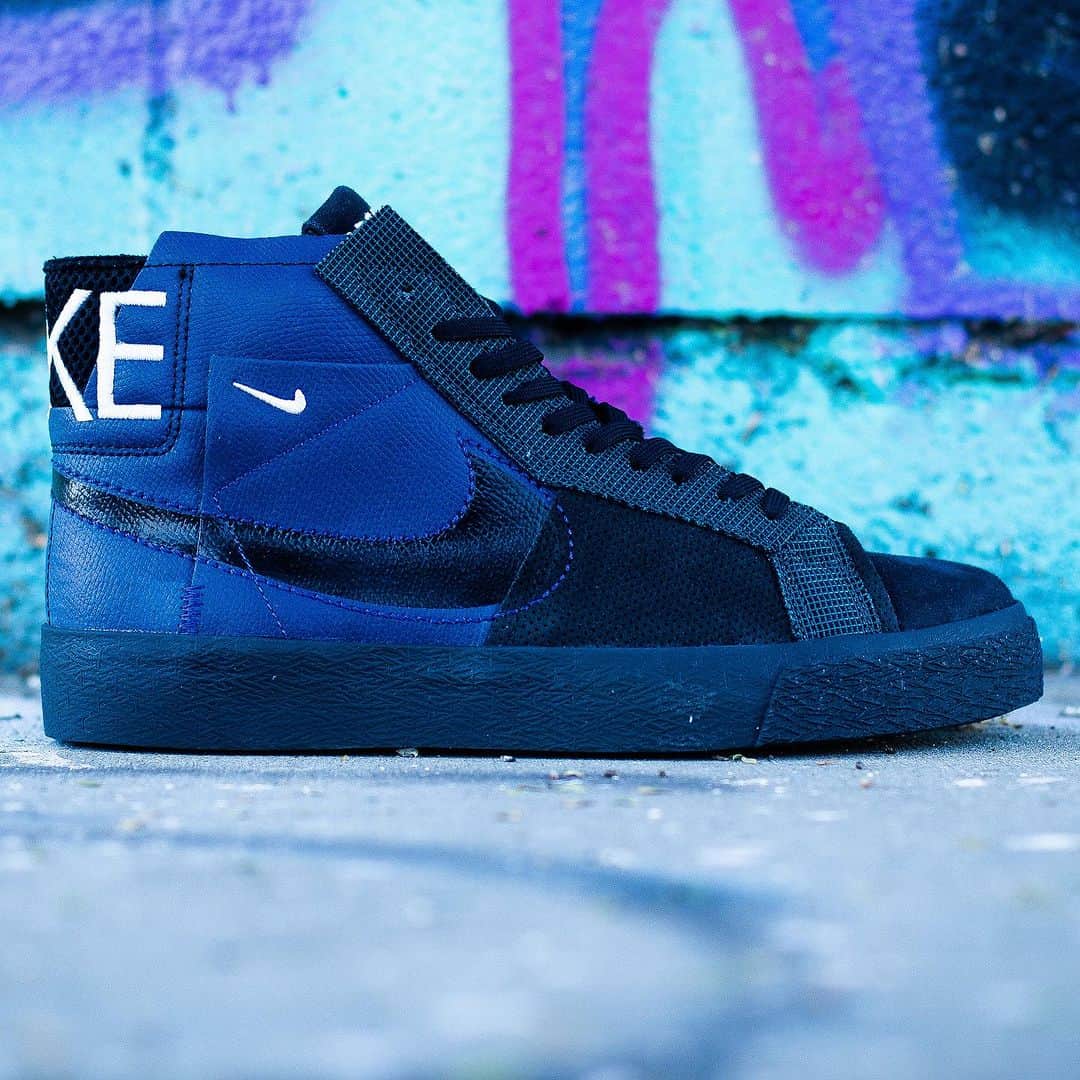The Berricsのインスタグラム：「The Zoom Blazer Mid is an iconic hoops shoe tailored to the needs of the modern skateboarder. Textured suede creates a premium yet durable feel, while tacky rubber adds flexible grip and comfort that lasts. Get your pair in The Canteen 🛒 🔗LINK IN BIO🔗  #berrics #skateboardingisfun」