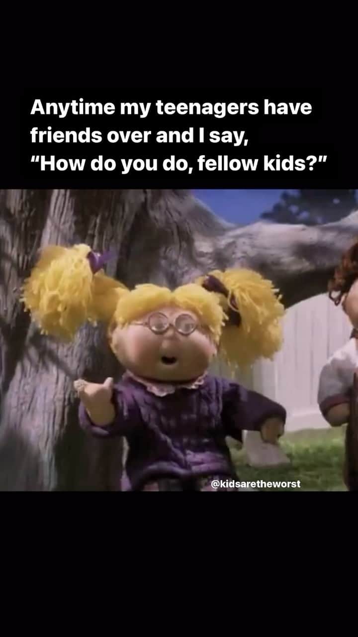 Kids Are the Worstのインスタグラム：「I dare you to not sing this song out loud. And drive your kids crazy. It’s kinda the best.  #kidsaretheworst #cabbagepatchkids #theythinkimcrazy」