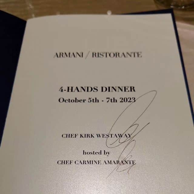 大地真央さんのインスタグラム写真 - (大地真央Instagram)「昨夜、ARMANI/RISTORANTEへ 3日限りの CHEF KIRK WESTAWAY と CHEF CARMINE AMARANTE のコラボレーション✨ 素晴らしく美味しいお料理をいただき、 若い才能に感動‼️  エネルギー満タンで、 私も、お客様に感動していただけますよう 明日からの 高松公演『最高のオバハン中島ハルコ』 心を込めて臨みたいと思います‼️＼(^o^)／  では、高松へ行ってきま〜す✈️  #armaniristorante #アルマーニリストランテ #kirkwestaway #carmineamarante #最高のオバハン中島ハルコ 🌹 #最高のオバハン #中島ハルコ #舞台ハルコ #高松  #レクザムホール #10月7日 〜10月8日 #新歌舞伎座 #10月12日 〜10月15日 #長野市芸術館 #10月19日 〜10月20日 #トーサイクラシックホール岩手 #10月25日 〜10月26日 #やまぎん県民ホール #10月28日 〜10月29日 #大地真央 #MAODAICHI #森田恭通 #yasumichimorita」10月6日 11時41分 - daichimao_official