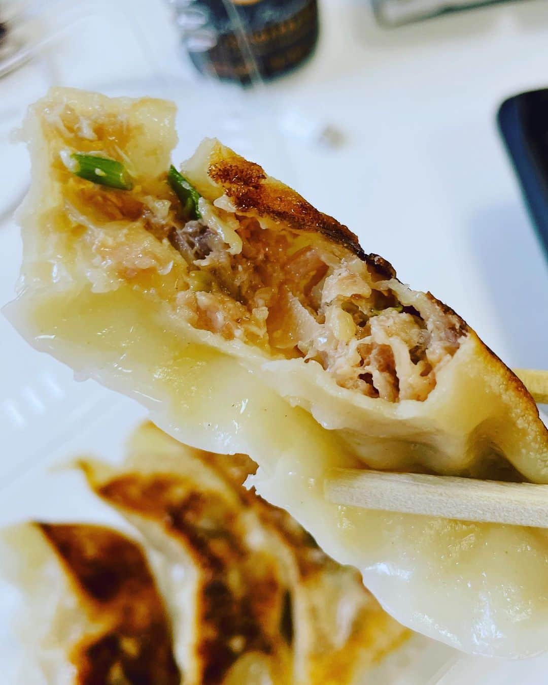 向清太朗さんのインスタグラム写真 - (向清太朗Instagram)「餃餃餃〜！ お持ち帰りでも餃子を食べたい！ということで新宿菜香菜さんの餃子だ餃〜！ 結局冷めても美味しい餃子が本物！こういうふとした出会いで美味しいの食べられるのが餃子の良いところだ餃〜！  #餃子 #焼き餃子 #菜香菜 #餃子君 #餃子とは一期一会 #いや #一餃一会 #やな #な #天津向 #川島ねごと #餃餃餃」10月6日 13時16分 - tensinmukai