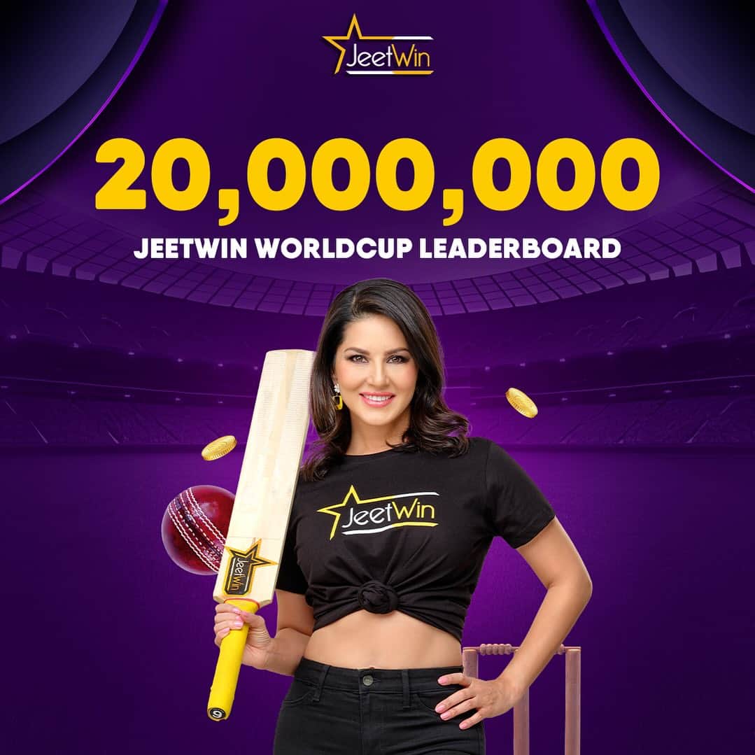 サニー・レオーネのインスタグラム：「Join the World Cup excitement with the Jeetwin Leaderboard challenge.  Get to the top of the leaderboard to win exciting prizes every week. Join @jeetwinofficial Now.  Join today via the link in my story」