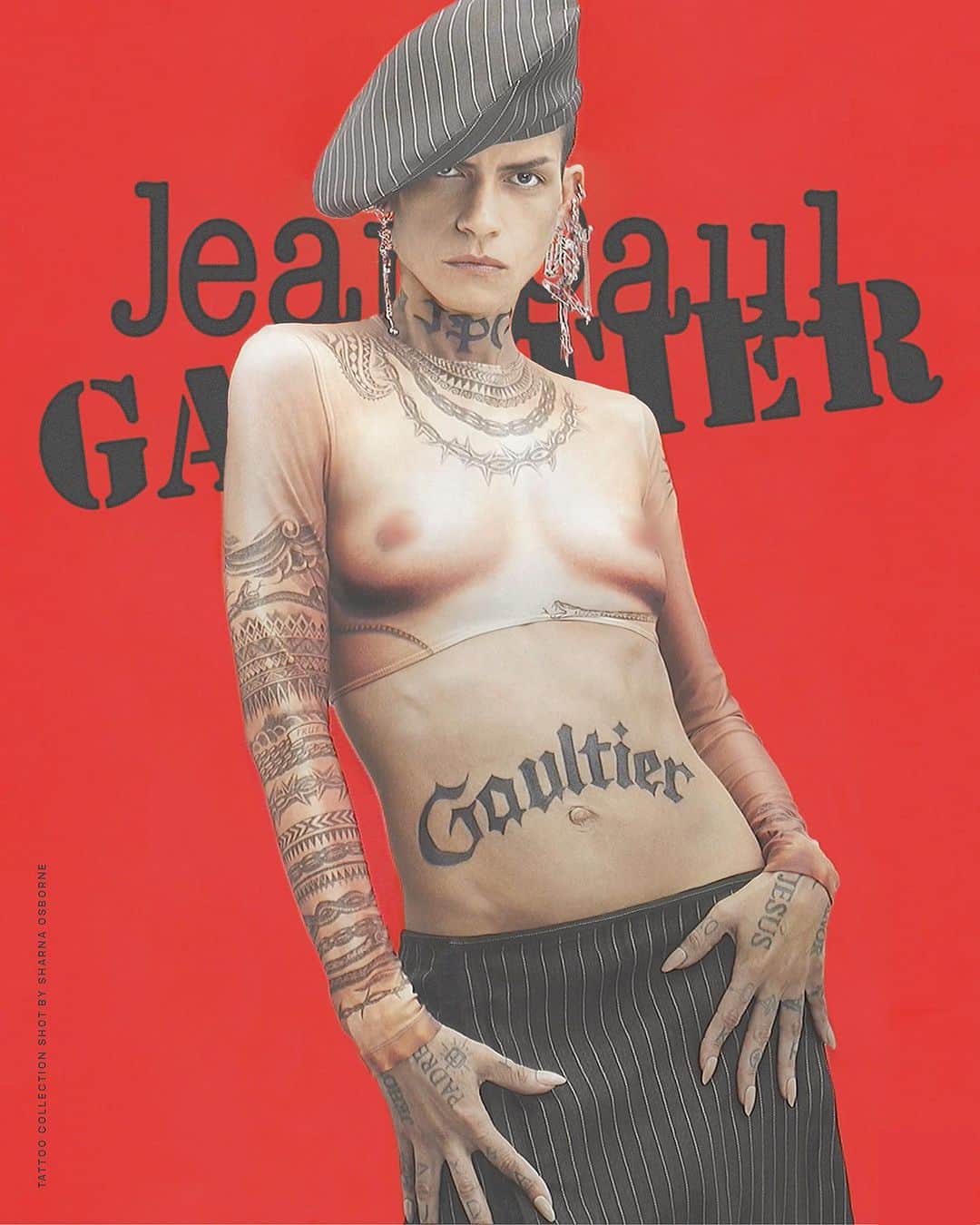 ジャンポール・ゴルチエのインスタグラム：「The Tattoo collection, inspired by archival Jean Paul Gaultier collections, designed to fit firmly into the present ⛓️  #jeanpaulgaultier #jpgfashion」