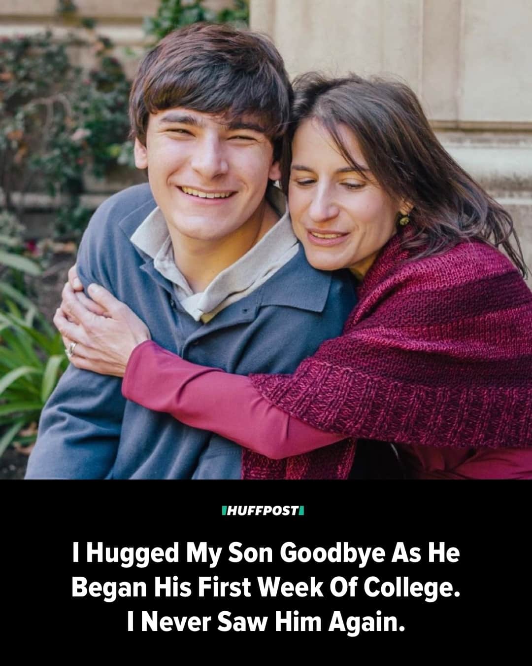Huffington Postのインスタグラム：「"In the summer of 2022, my husband Chuck and I sent Henry, our 18-year-old son, off to college," writes HuffPost guest writer Elizabeth Kopple. "He’d overcome so many challenges to get there: attention-deficit/hyperactivity disorder, anxiety, and difficulty connecting with other kids. As he matured, he gained confidence by participating in cross-country running, drama and debate. He developed a rapport with his peers by listening more and talking less. When he flew to college, he left behind friends from high school, summer jobs and youth groups. He was ready academically and had even earned a merit scholarship."⁠ ⁠ "On Friday, when it was time for me to leave, I placed my hands around Henry’s middle, pressed my right cheek to his chest, closed my eyes and squeezed," Kopple continues. "At that moment, I was embracing every version of my son: chunky baby, curious toddler, zany seventh grader in braces, hungry teenager, all the rest I knew and had known. After one final hug — Henry’s signature move — I left for the airport."⁠ ⁠ "The following Monday night, around midnight, Chuck and I were awakened by two policemen who told us Henry had been killed."⁠ ⁠ "How is this possible? I helped Henry unpack in his dorm room," Kopple writes. "We put away his jeans, mountains of socks, shower shoes and toiletries, a book he was excited to read called “The Nordic Theory of Everything,” Kind bars, and cups of Dr. McDougall’s Black Bean & Lime instant soup."⁠ ⁠ "In an instant, every expectation for our family and our future was obliterated."⁠ ⁠ Read more at our link in bio. // 📷 Courtesy of Elizabeth Kopple」