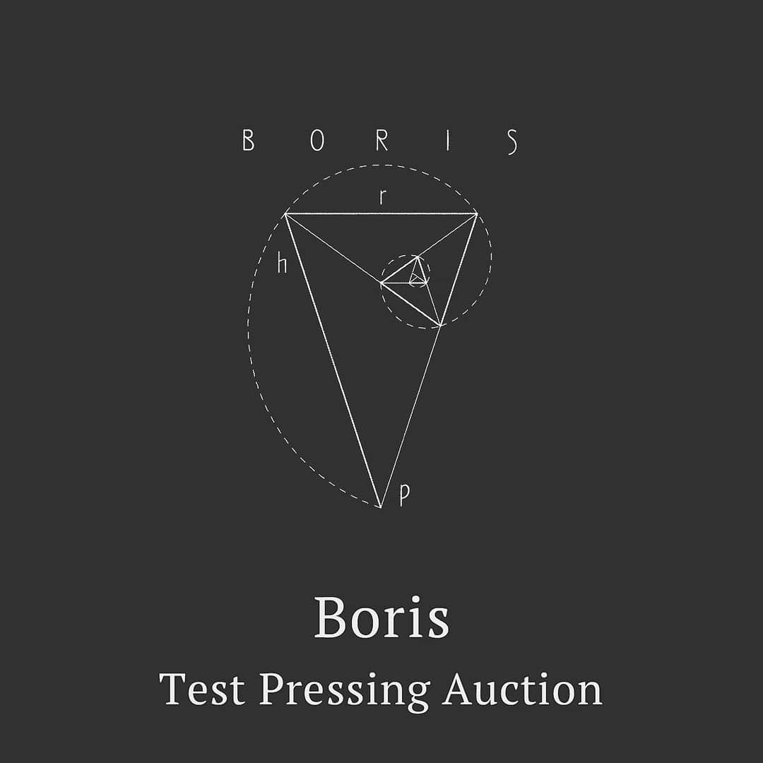 BORISのインスタグラム：「Week2 of the Boris Testpressing Auction has begun!   お待たせしました、Borisのテストプレスオークション第2弾がスタートです。世界中のファンに公平になるよう今回は9日（月）14時が終了時刻です。日本は祝日ですね。 Week3も月末に開催が決定しております詳しくはガイドラインページをお読みください。  After a short break, we're back with more auction excitement. Your patience is much appreciated, and we're ready to make Week2 unforgettable! Week2 ends on the 9th at 2 PM (Japan time). Happy bidding!   #borisheavyrocks #borisdronevil」