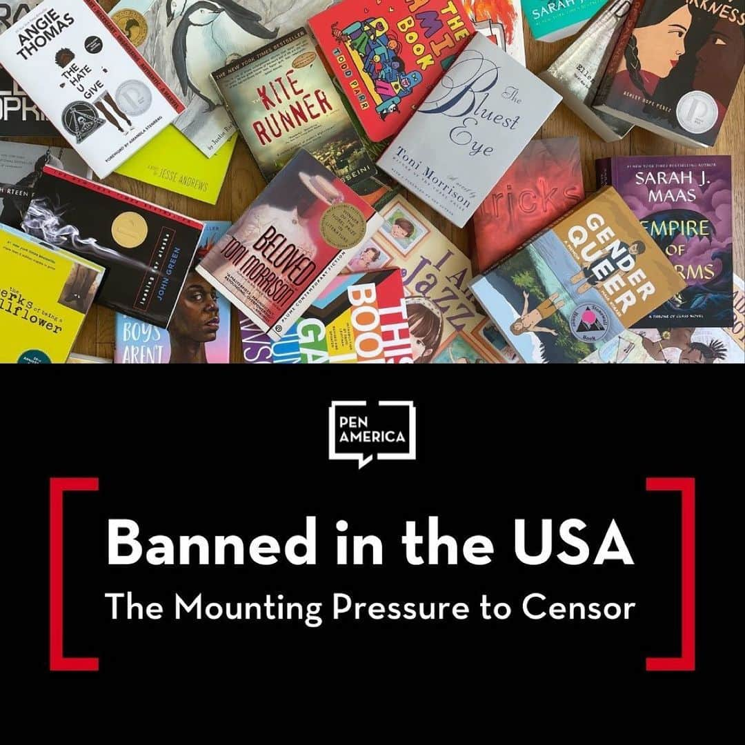 マンディ・パティンキンのインスタグラム：「Repost from @penamerica  • Public school book bans in the U.S. surged by 33% in the 2022-23 school year and Florida surpassed Texas for most books banned in U.S. public schools, according PEN America's new “Banned in the USA: The Mounting Pressure to Censor” report.  Read the report at link in bio.  #BannedInTheUSA #BannedBooks #Censorship #FreedomToRead #StudentsRights #Freadom #FreeTheBooks #PenAmerica」