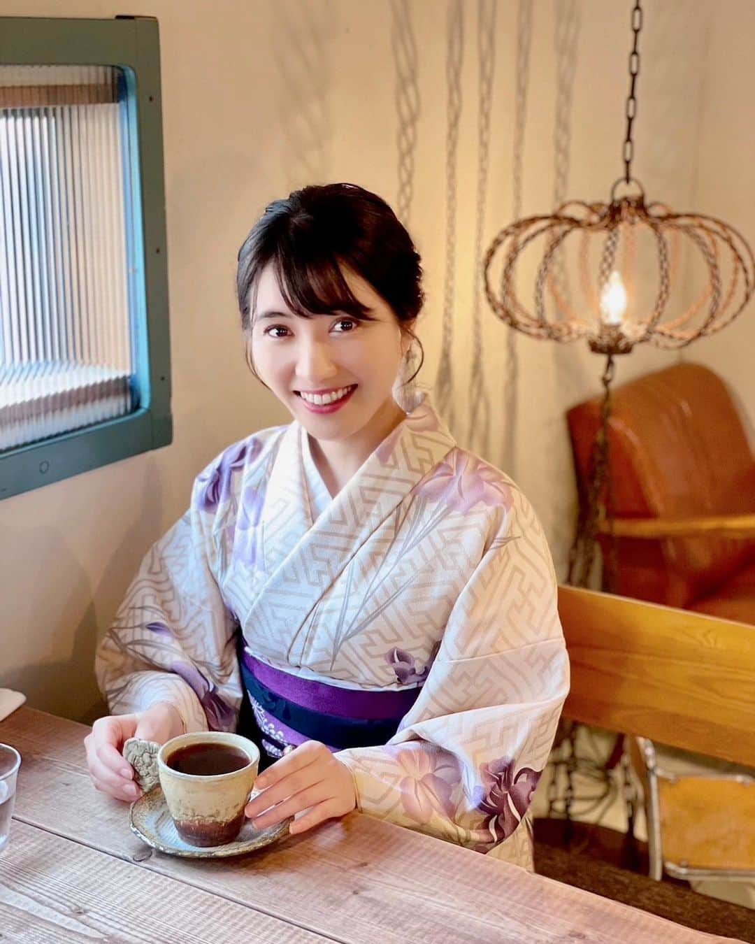 久保井朝美さんのインスタグラム写真 - (久保井朝美Instagram)「🌰 雰囲気良いカフェで 栗パフェいただきました😋  事前にお城めぐりで いっぱい歩いたから カロリーはプラマイ0👌 だと思う！絶対！！  石垣も土塁も 味わってきました🏯💞  #笠間城 #茨城県笠間市 #着物女子 #笠間栗 #栗パフェ #カフェ二葉 #笠間カフェ #久保井朝美 #気象予報士 #日本の城 #続日本100名城 #japanesecastle #石垣 #土塁 #お城好き」10月7日 17時30分 - asami_k920