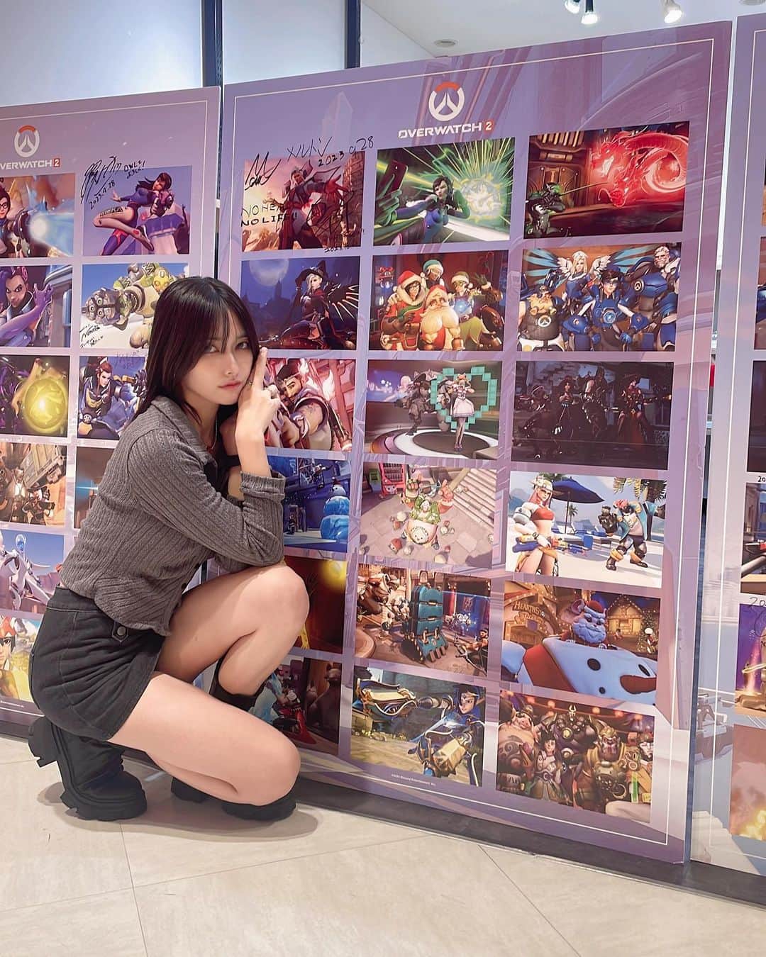夏目まどかのインスタグラム：「Overwatch2 ポップアップストアに行ってきたよ〜！ くるす蘭と私の組み合わせは無限に黙らないから笑いすぎてお腹苦しかった🤣」