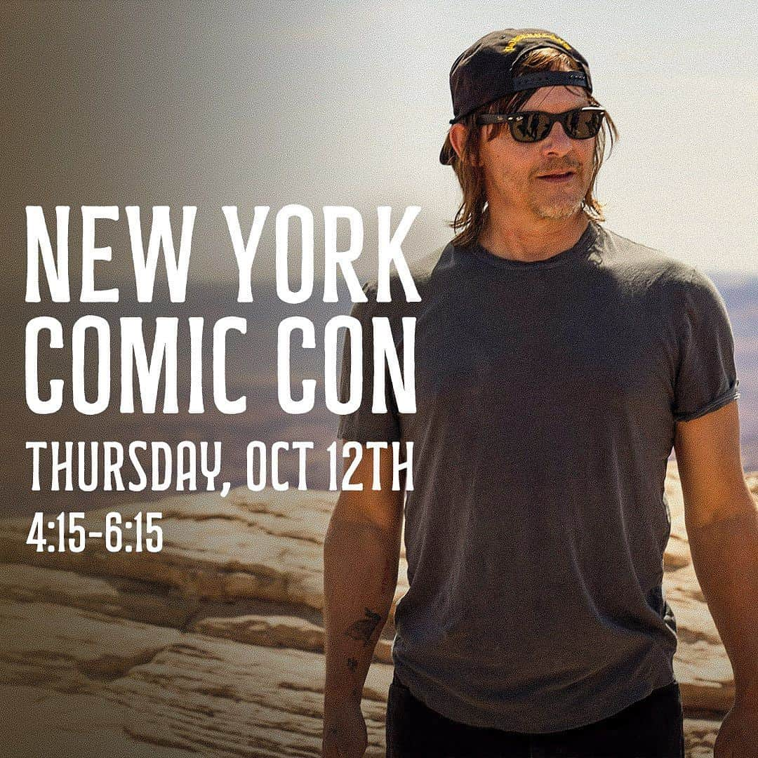 ノーマン・リーダスのインスタグラム：「Get Ready! Norman Reedus (@BigBaldhead) is coming to #NYCC…   At the #DarylDixon panel on Thursday, Oct 12 he'll answer questions and maybe even drop some big news.」