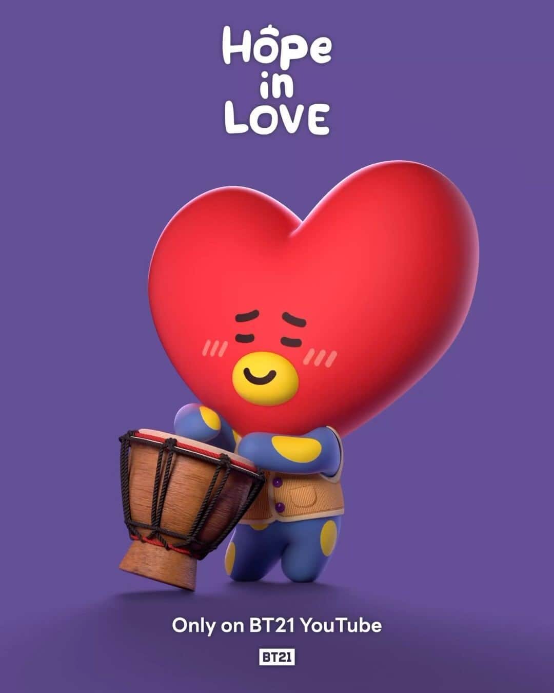BT21 Stars of tomorrow, UNIVERSTAR!のインスタグラム：「“My hope has always been...✨ “ . . . Check out what BT21 has dreamed of.   👉🏻<Hope in Love> starring BT21 💜 October 18, coming soon!  #BT21 #TATA #dream #hope #comingsoon #HopeInLove #DotoheeVillage」