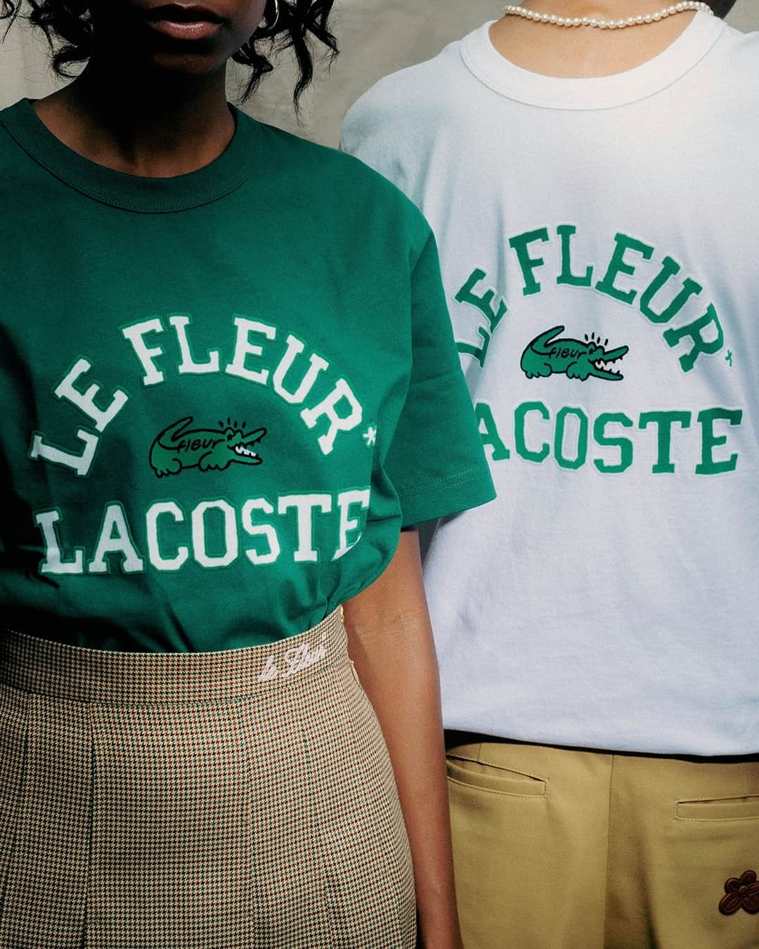 HYPEBEASTさんのインスタグラム写真 - (HYPEBEASTInstagram)「@lefleur has reunited with @lacoste for a preppy collection inspired by tennis.⁠ ⁠ The offerings boast elevated pastel hues, seeing co-branded varsity jackets with embroidered angels and cartoon crocodiles. Cable-knit cardigans boast light blue detailing while coordinating hues jump to fuzzy vests and matching accessories. Pleated skirts and trousers receive refined checkered patterns, completing the collection with classic Lacoste polos and relaxed graphic tees. The collection is set to drop on October 11.⁠ Photo: Lacoste⁠」10月6日 17時00分 - hypebeast