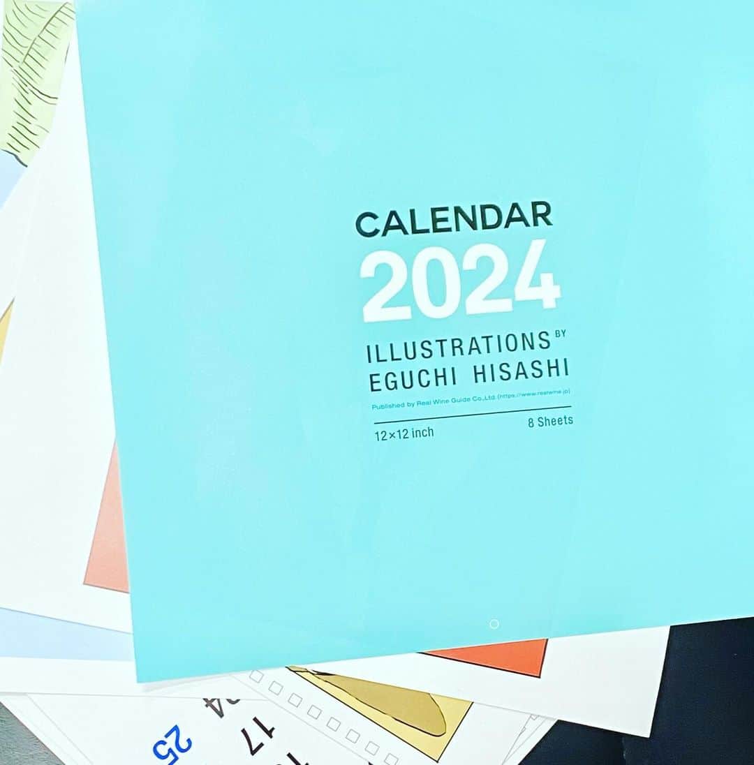 江口寿史のインスタグラム：「はい。来年も無事出ます。『RWGカレンダー2024』色校も終わり本日校了しました。あとは刷り上がりを待つのみです。発売日、取り扱い店等の詳細はまた追ってしますね。しっかし１年早いなあ〜、、、、」