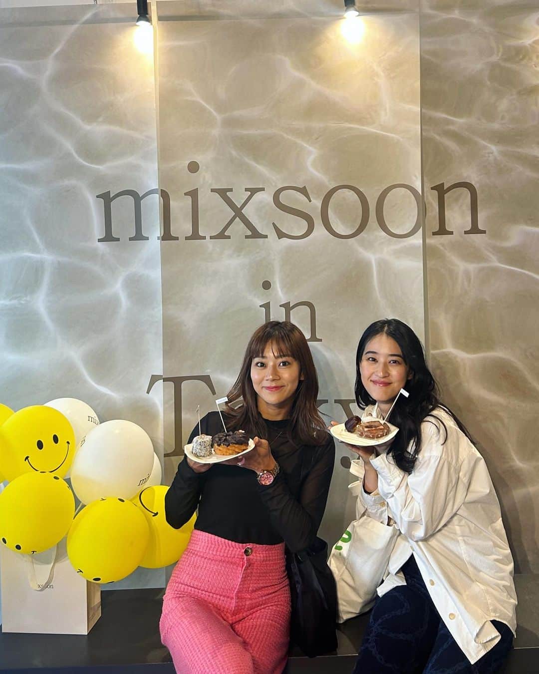 青野楓のインスタグラム：「#mixsoon のブランド発表会😌 with @sashidemizuki   #ミクスン_大豆ケア#ミニマルビューティー」
