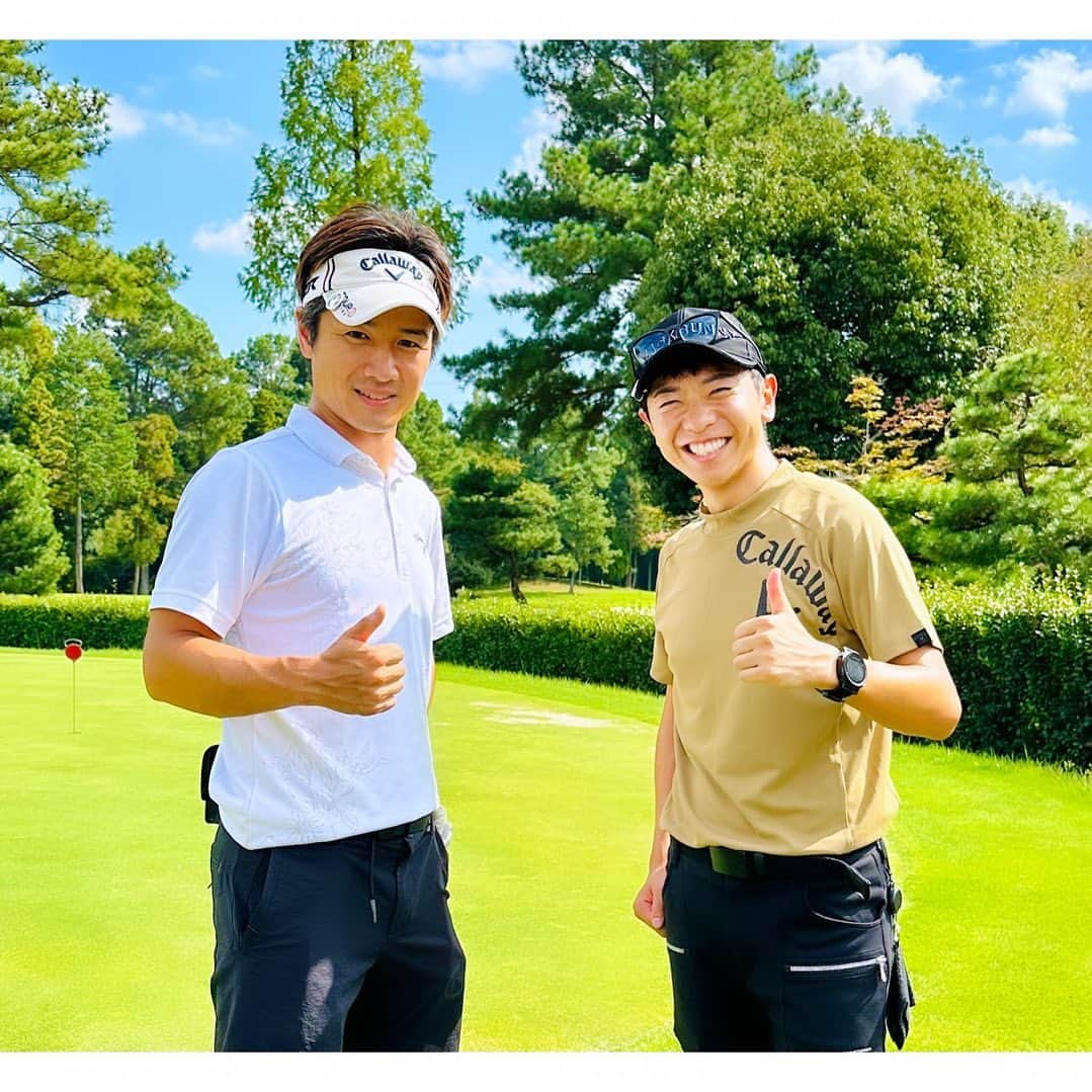 上坂嵩さんのインスタグラム写真 - (上坂嵩Instagram)「三輪田先生と⛳️ . 『ドデスカ！ドようびデス。』に コメンテーターとしても出演する #小児科医 の #三輪田俊介 さん👨‍⚕️ . 取材でお世話になったのをきっかけに 先日、ゴルフをご一緒しました⛳️✨ . 人柄もイケメンで、 ご一緒していて学びとなるお話ばかり！ とても刺激的な時間でした☺️ . . #みわた小児科  #ドデスカプラス #ドデスカ＋ #メーテレ #アップ #アナウンサー #フィールドキャスター #ニュースワード #SDGsビジネスマスター #社会調査士 #スピーチコンサルタント #スピーチ #トーク #話し方 #スピーチトレーナー #スピーチライター #上坂嵩」10月6日 17時37分 - takashi_uesaka_nbn