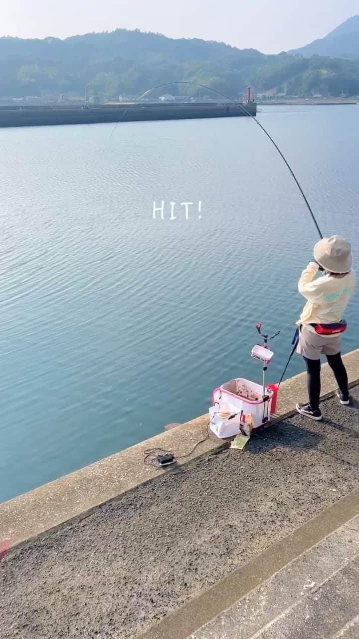 阪本智子のインスタグラム：「‪🎣‬♡  フカセ釣りダイジェスト😊  あおはから、 チヌが食べたい！とオーダーを頂いているので。笑  また釣りに行かないとなぁ🤣  次回はかのあにも食べさせよう！  #フカセ釣り #撒き餌 #広島 #釣り女子 #阪本智子」