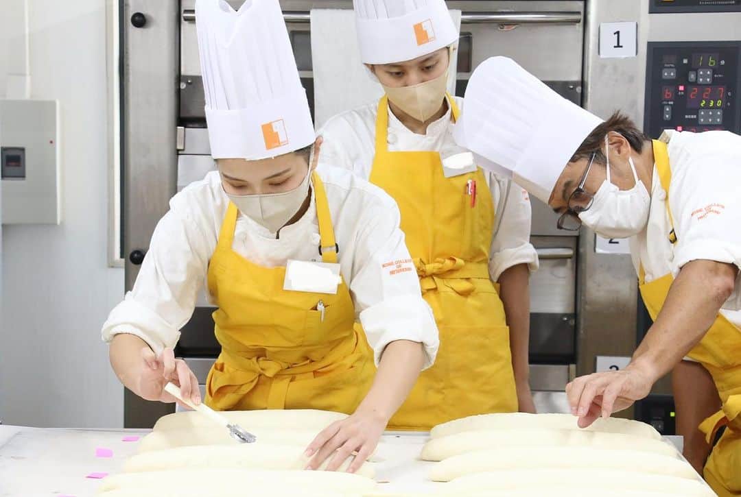 神戸製菓専門学校（公式）さんのインスタグラム写真 - (神戸製菓専門学校（公式）Instagram)「🥐製パン本科(昼1年制)🥐 本日は製パン本科(昼1年制)の様子をお届けします！🍞 後期の授業からは作る種類数も難易度もUP✨  ～今日のメニュー～ #チーズクロワッサン #シュトーレン #ゾンネンブルーメンブロート #α食パン #パンオショコラ #フランスパン  今日は1日で6種類も作りました‼🍞🥯🥐🥖 酵母を使ったドイツの伝統的なパンや クロワッサンの生地、クリスマスまでに 食べられることでお馴染みのシュトーレンなど、 様々なバリエーションのパンに触れました🥐  「何回も復習しているフランスパンが 今日はやっと綺麗に割れました✨」と 嬉しそうに報告してくれた学生さんもいました♪🥖☺️  あと約半年、パン職人としての 自信をさらにつけていきましょう！👌  --------------------------  関西唯一、製パン中心で1年間学べる 神戸製菓には全国からパン好きが集まります♪  基本から応用まで160種類以上のパンを修得😀  パン作りを専門的に学んでみたい方は まず体験ができるオープンキャンパスや 1年制学科説明会へお越しください😆  #神戸製菓　#神戸製菓専門学校  #製パン本科　#パン職人　#パン屋　#パン作り　#食パン #パン　#パン活  #製パン専門学校　#製パン　#神戸　#三ノ宮　#pattistagram2023」10月6日 18時10分 - kobeseika_info
