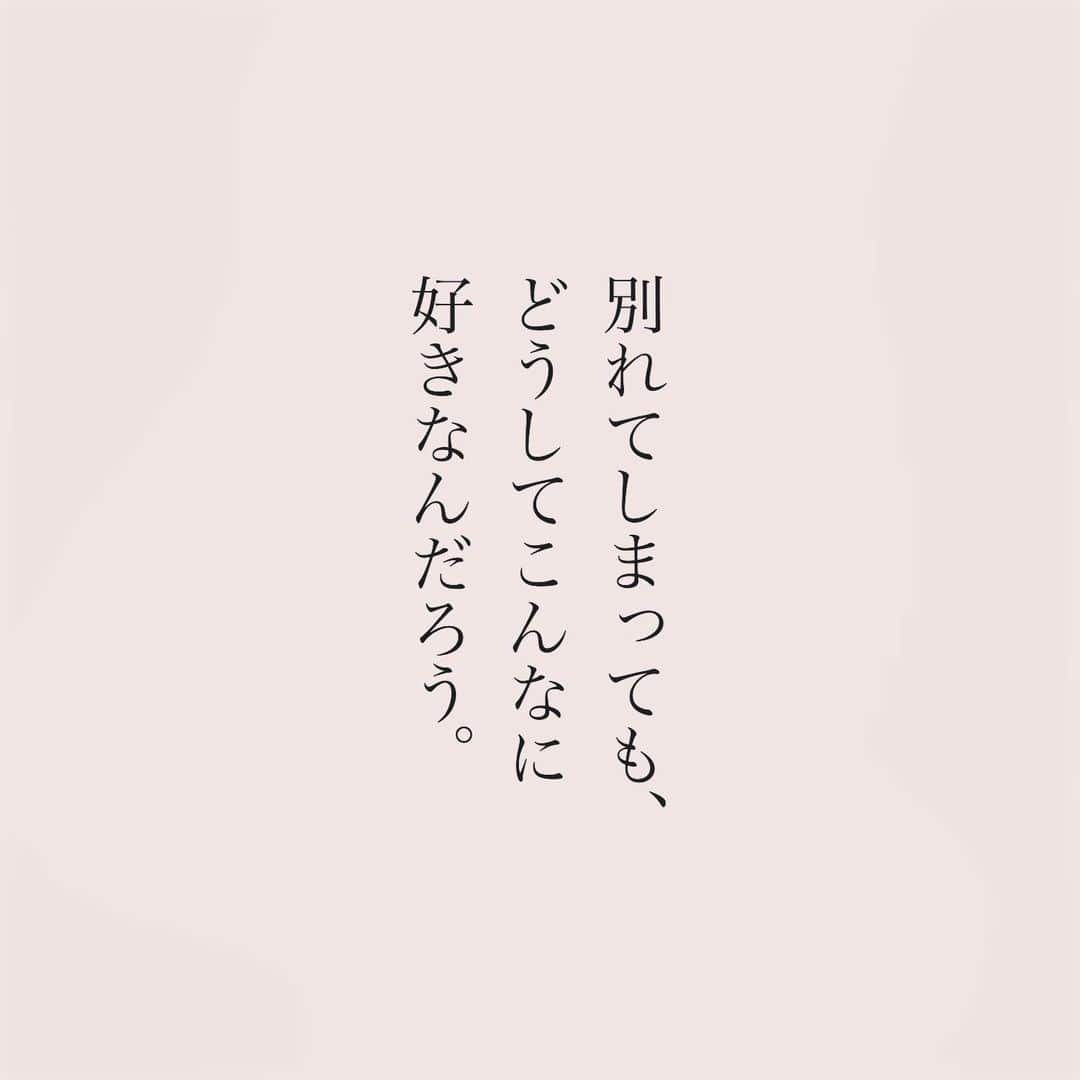 カフカさんのインスタグラム写真 - (カフカInstagram)「.  別れてしまっても、 どうしてこんなに 好きなんだろう。  #言葉#ことば#気持ち #想い#恋愛#恋#恋人 #好き#好きな人 #幸せ#しあわせ #会いたい#日常#日々　 #出会い#出逢い#大切  #運命の人 #女子#エッセイ#カップル　 #言葉の力  #大切な人 #大好き #運命 #失恋」10月6日 19時11分 - kafuka022