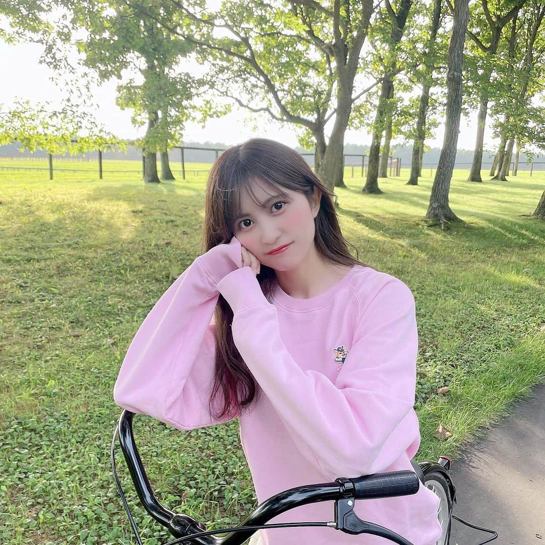 金澤有希のインスタグラム：「🚲💗」