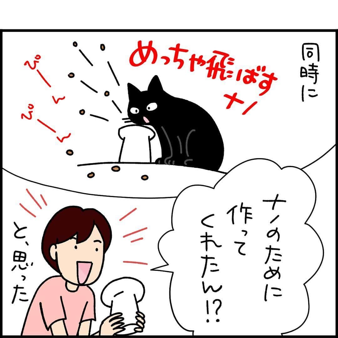 猫壱（ねこいち•ネコイチ）さんのインスタグラム写真 - (猫壱（ねこいち•ネコイチ）Instagram)「ナノちゃんのためにあるようなハッピーダイニング🤣  食べこぼしちゃう子も、綺麗に食べる子にもオススメです❤︎   :::::::::猫壱 :::::::  猫壱は\…猫が幸せ、私も幸せ…/をモットーに猫グッズの開発に取り組んでいます♪  ナノちゃんとキナコちゃんが使ってくれているのは#ハッピーダイニング　#脚付フードボウル　斜めタイプ　でした🙌 ▫ 気になる方は @necoichicojp をチェックしてみてくださいね！ ▫ ▫ 【Special thank-you @86palpal 💕💕💕💕】  Reproduction is  prohibited.  ...........................................................................  #ナノトクラス #猫あるある #猫漫画 #ネコマンガ  #猫まんが  #ねこまんが #キジシロ #黒猫 #猫と暮らす  #ねこあるある  ...........................................................................」10月6日 20時21分 - necoichicojp