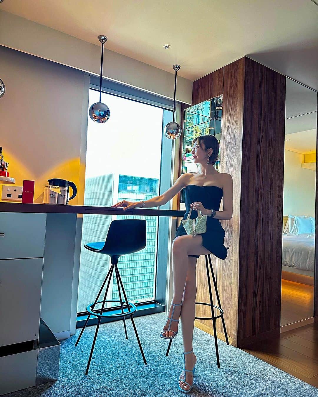 JUNKO（飯田順子）のインスタグラム：「WHOTEL❤︎ ・ ・ ・  #まだ夏の思い出😂#wosaka  #whotel#whotelosaka  #大阪旅行 #osakatravel #osakatrip #国内旅行#関西旅行  #大阪カフェ巡り #旅行好きな人と繋がりたい #旅行好き#旅行記#旅スタグラム #旅好き #旅したくなるフォト」