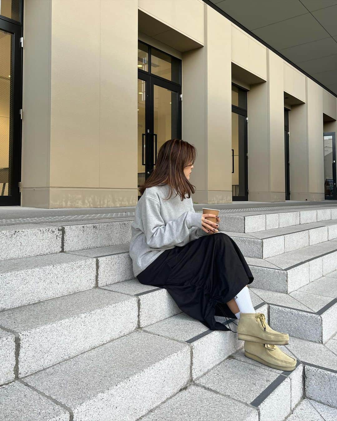 近藤沙良さんのインスタグラム写真 - (近藤沙良Instagram)「hot latteの季節🍂☕️  #bluebottlecoffee #bluebottlecoffeekyoto #clarks #秋服コーデ #休日コーデ #秋服 #京都カフェ #京都コーヒー #京都グルメ」10月6日 21時04分 - saaara57