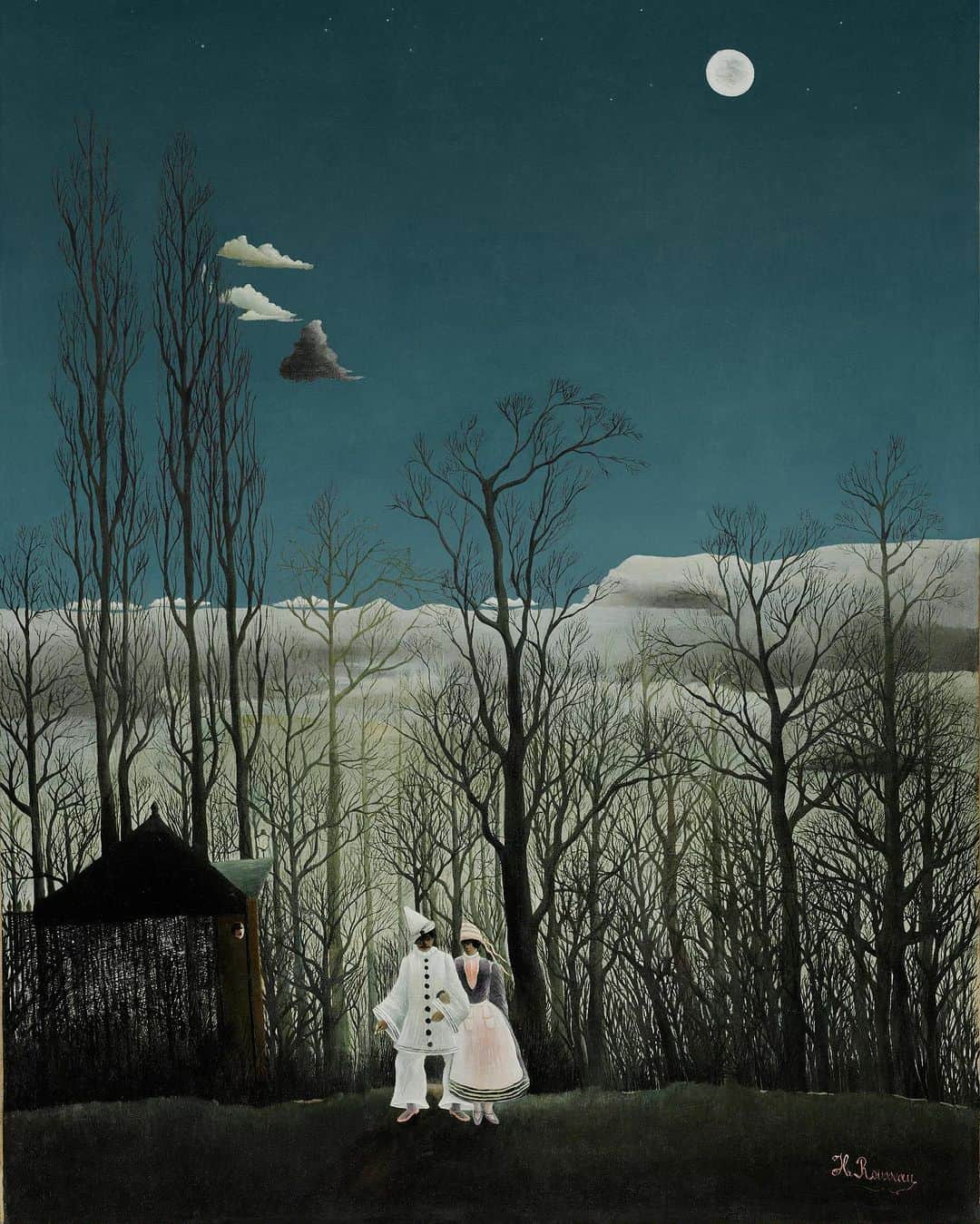 のインスタグラム：「Which way to the haunted house?   "Carnival Evening," 1886, Henri-Julien-Félix Rousseau」