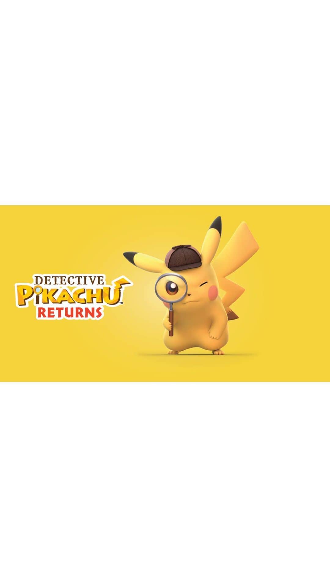 任天堂アメリカのインスタグラム：「The great detective Pikachu and his partner Tim are hot on the case in #DetectivePikachuReturns, available now on #NintendoSwitch! 🔎」