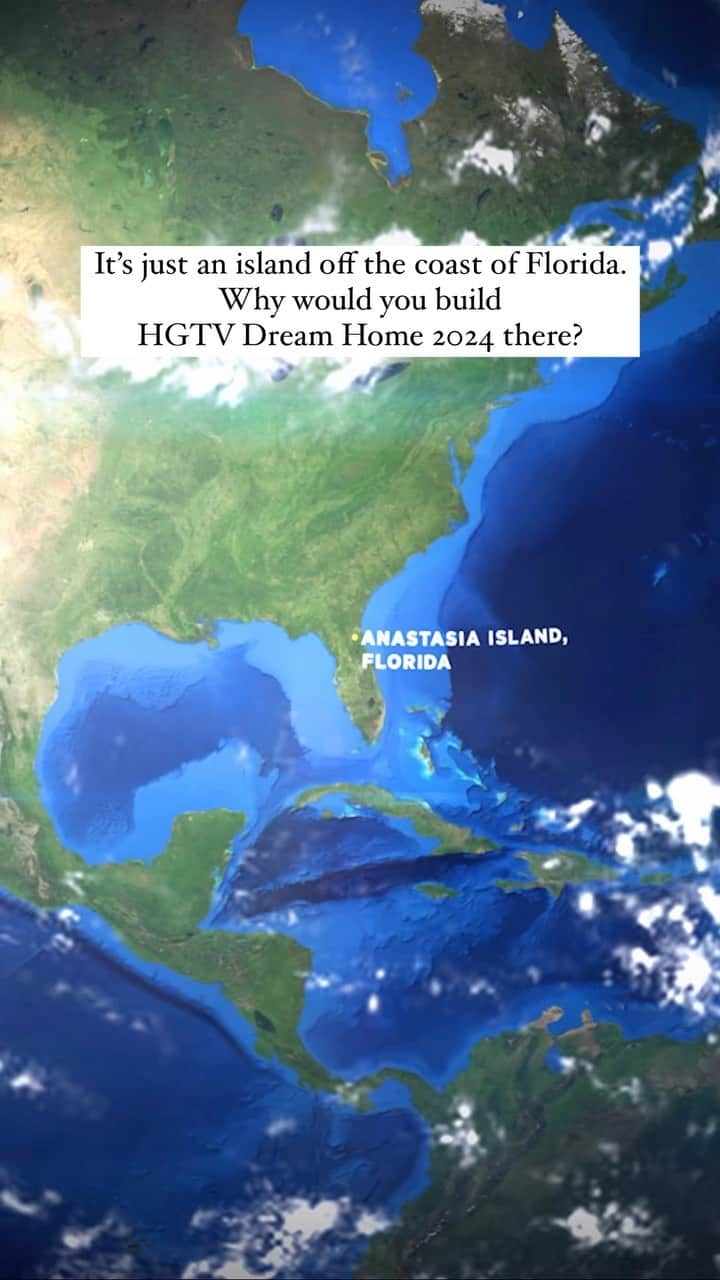 HGTVのインスタグラム：「One word: paradise. 😍 Packed with history and featuring 4 miles of unspoiled shoreline beach, Anastasia Island is the perfect spot for our DREAMIEST home giveaway yet. You can enter for a chance to win HGTV Dream Home 2024 starting 12/22! Get a sneak peek of the design at our link in bio or hg.tv/Dream 👈🏽   #HGTVDreamHome #HomeReveal #Florida #StAugustine #AnastasiaIsland」