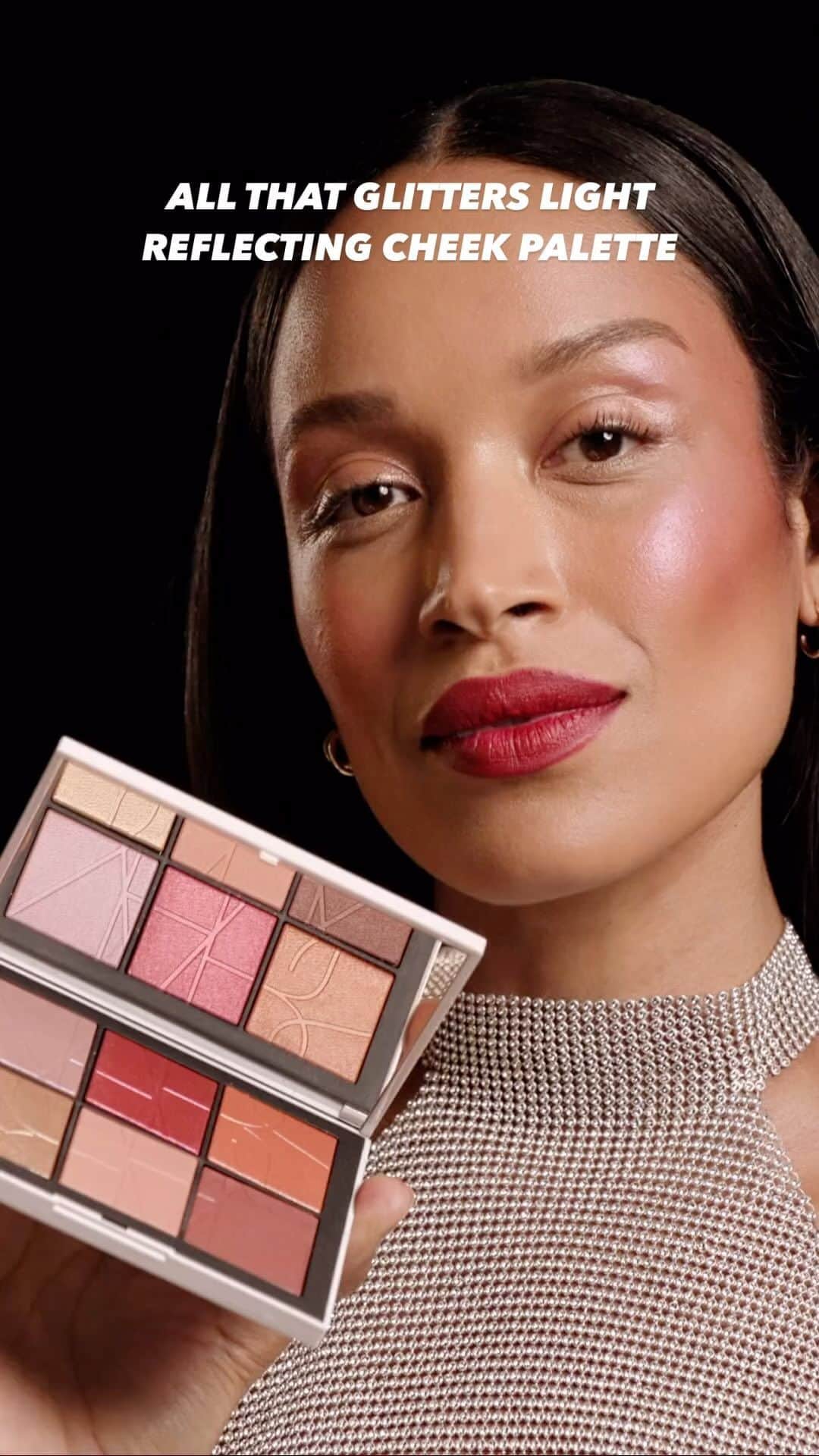 のインスタグラム：「Turn cheeks on. Build your intensity with NEW All That Glitters Light Reflecting Cheek Palette, featuring six limited-edition shades of Light Reflecting Blush.」