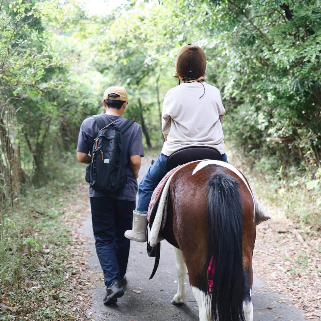 きなこさんのインスタグラム写真 - (きなこInstagram)「自然の中で馬とたっぷりふれあえる「ぱかぽこひろば」へ。大阪茨木市の山の中にある小さな牧場🐴  馬への接し方についてしっかりレクチャーしてもらえて、エサやりもエサを用意するところからさせてもらえる。ブラッシングや掃除まで。引き馬や山の中を歩く乗馬もさせてもらいました。ここまで馬のお世話を体験させてもらえる場所はなかなかないので、やりたかったこと、好きなことが全部できて、息子にとって最高の場所でした✨  オーナーさんがとてもとても素敵な方で、息子のペースを大切にしてくれて、何でもチャレンジさせてくれて、あまりの居心地の良さに"このまま泊まりたい！""毎日来たい！"と言いながら真っ暗になるまでずっと作業をお手伝いさせてもらって楽しんでいました👦  お客さんは幼児さんから小学生くらいまでが多いそう。乗馬は主に子どもだけど、馬との関わりは親子で一緒に体験できます。生き物＆自然好きキッズなら大満足に楽しめる場所ですよ☺️🌿  ▶︎電話での事前予約が必要です！  #ぱかぽこひろば #牧場 #乗馬 #きなこのおでかけきろく #こどもとおでかけ #小学生 #小学生男子 #育児 #子育て #こどもと暮らす」10月6日 22時43分 - kinako_710