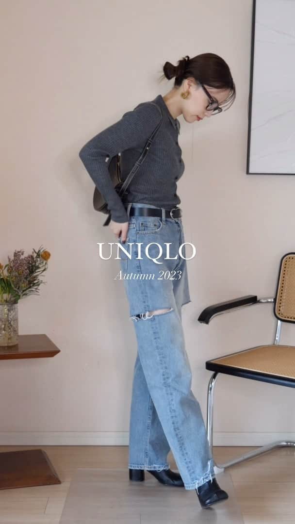 のインスタグラム：「UNIQLO購入品と配色レシピYouTubeで見てくれたかな？🫣✨ 定番アイテムをマンネリさせない着回しをカラー別に提案してみたよ🤍 どのコーデが好き？ @uniqlo_jp  #UNIQLO #ユニクロ #uniqlo購入品 #uniqlo購入品」