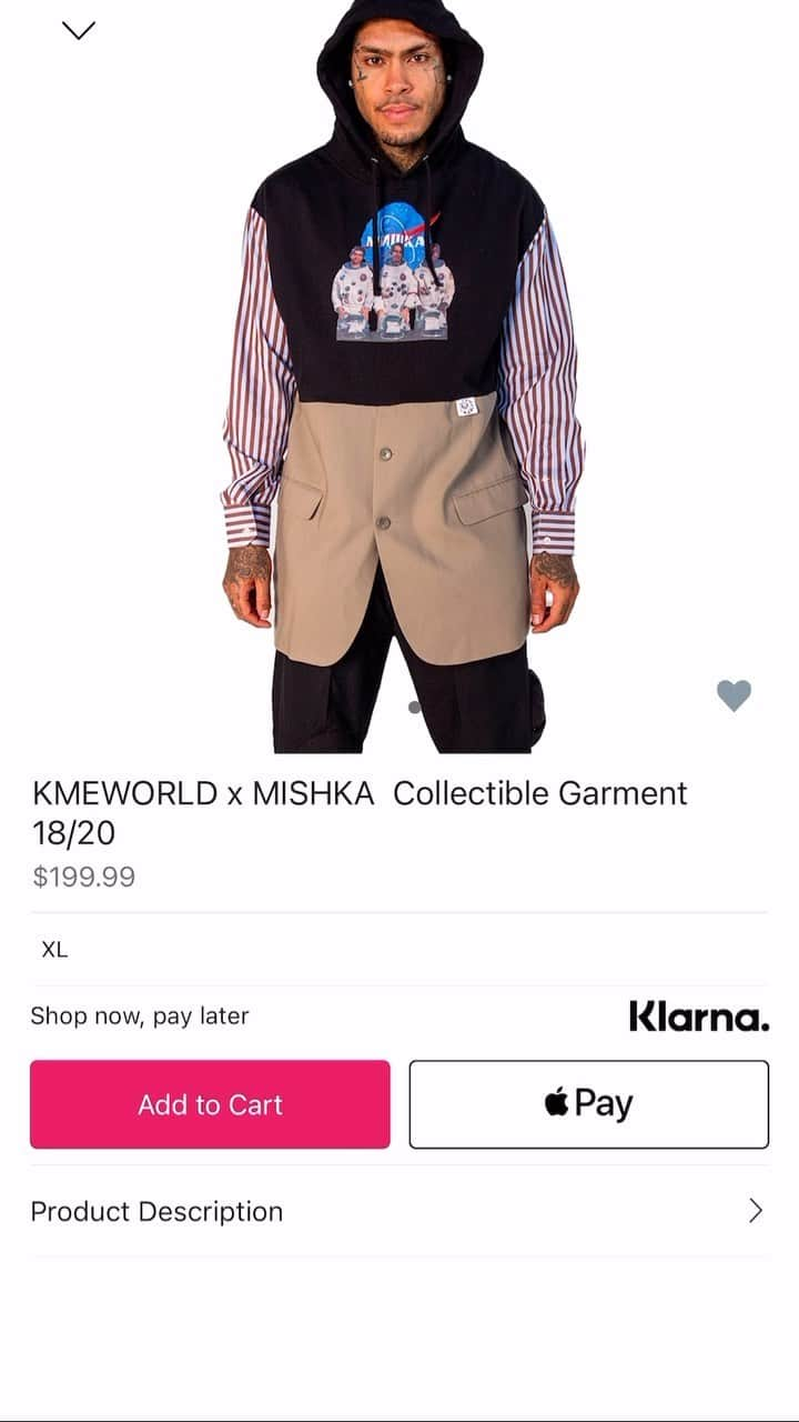 ミシカのインスタグラム：「Today is your LAST DAY to cop the @kmeworld X #MISHKA Collectible Capsule Collection! We have big announcement coming soon so don’t miss out on these first collectible pieces! #mishka #kmeworld #collectyourweird #wearyourweird」