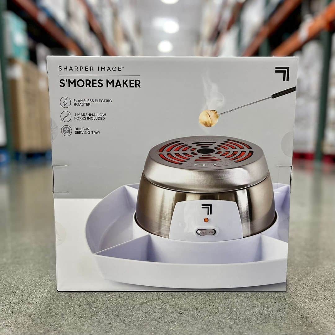 Costcoのインスタグラム：「Bring the campfire experience to your kitchen! Available at select Costco warehouses and and Costco.com. 🍫  Shop link in bio: Sharper Image Electric S'mores Maker」