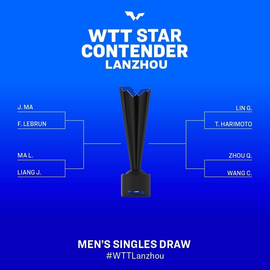 のインスタグラム：「Here's what the #WTTLanzhou Quarterfinals line-up looks like 👀   Tune in to the penultimate day of #WTTStarContender action at YouTube.com/WTTGlobal from 1:30pm (GMT +8)! ⌛️   #TableTennis #PingPong」