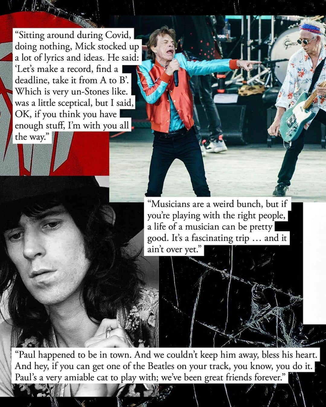 The Rolling Stonesさんのインスタグラム写真 - (The Rolling StonesInstagram)「“I feel like part of the rhythm section … I just do what feels right at the time, and what fits with what everybody else is playing. It’s an endless task. But, you know, I got the riffs!” - Keith Richards   @officialkeef gives his take on the new album Hackney Diamonds - out October 20! Swipe ➡️  #therollingstones #rollingstones #keithrichards #hackneydiamonds」10月7日 3時20分 - therollingstones