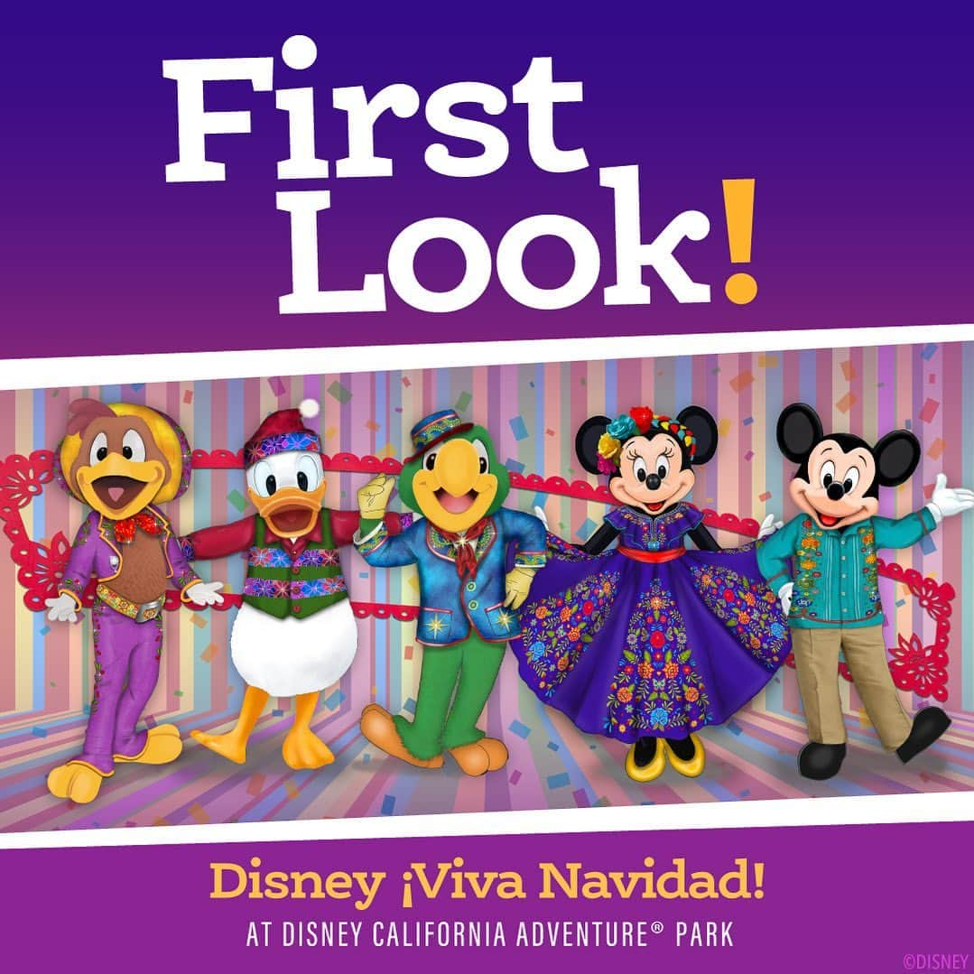 ディズニーランドさんのインスタグラム写真 - (ディズニーランドInstagram)「📢 NEW OUTFIT ALERT! 📢 Mickey Mouse, Minnie Mouse, and the Three Caballeros will be wearing brand new outfits when Disney ¡Viva Navidad! returns to Paradise Gardens Park at @Disneyland for its tenth season this year!」10月7日 4時04分 - disneyland