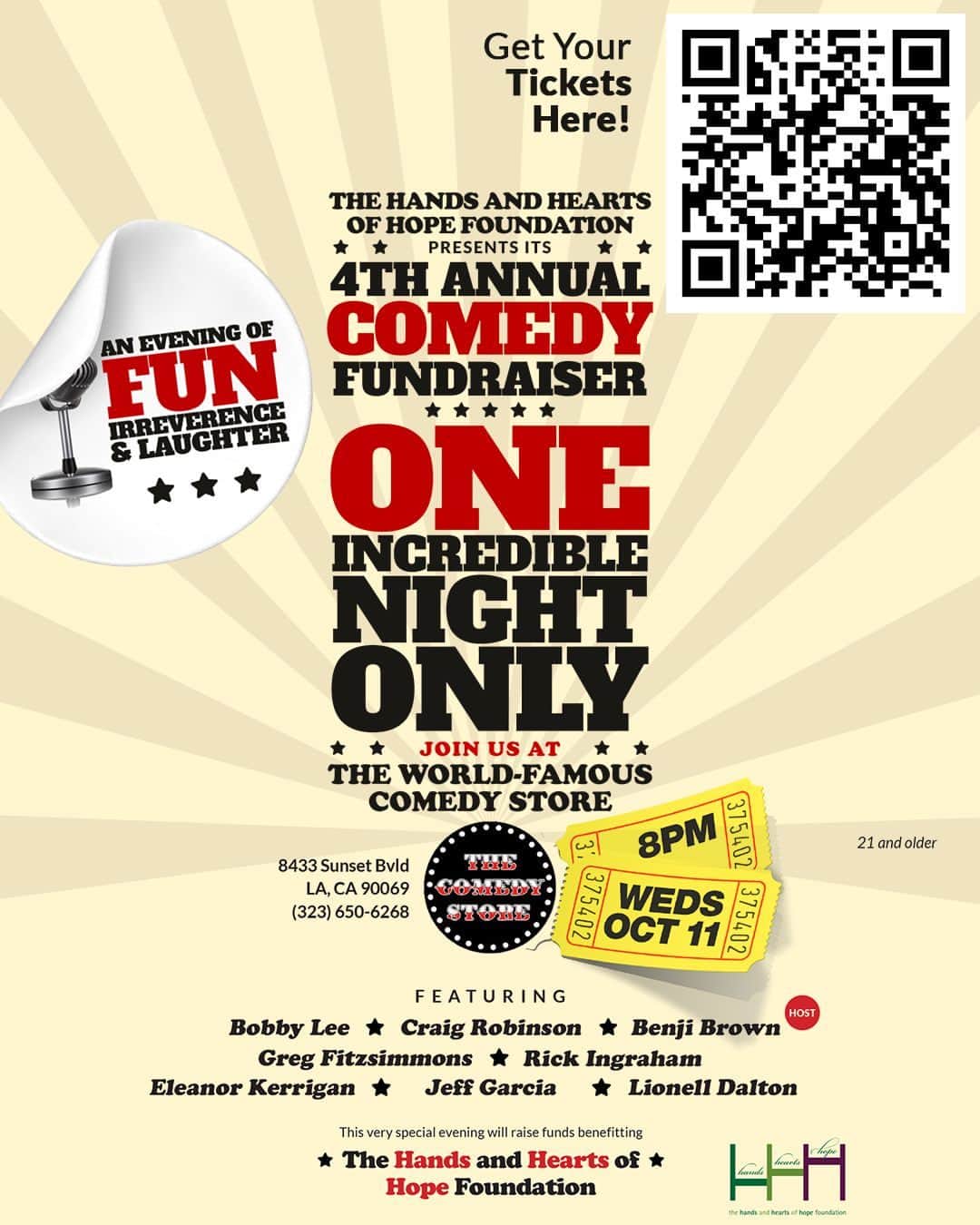 マーティン・ローレンスのインスタグラム：「Join me this Wednesday, October 11th, at the world famous Comedy Store for an unforgettable night filled with laughter and a chance to support an incredible cause! Visit @handsheartshope_foundation for more info! #SupportingGoodCauses #Comedy」
