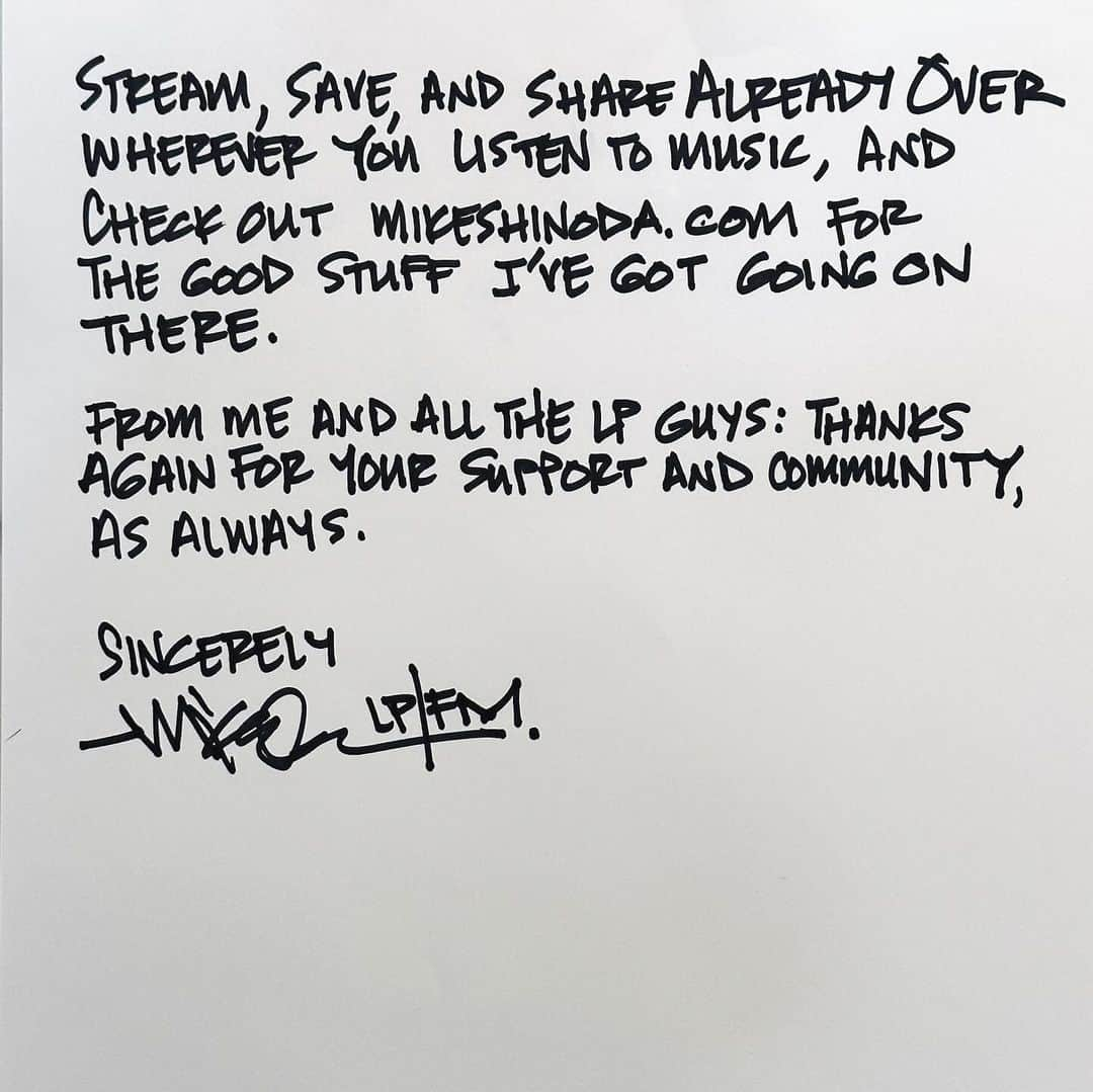 リンキン・パークさんのインスタグラム写真 - (リンキン・パークInstagram)「A note from @m_shinoda on his new song ALREADY OVER - Stream / Save / Share   mshnd.co/alreadyover」10月7日 5時25分 - linkinpark