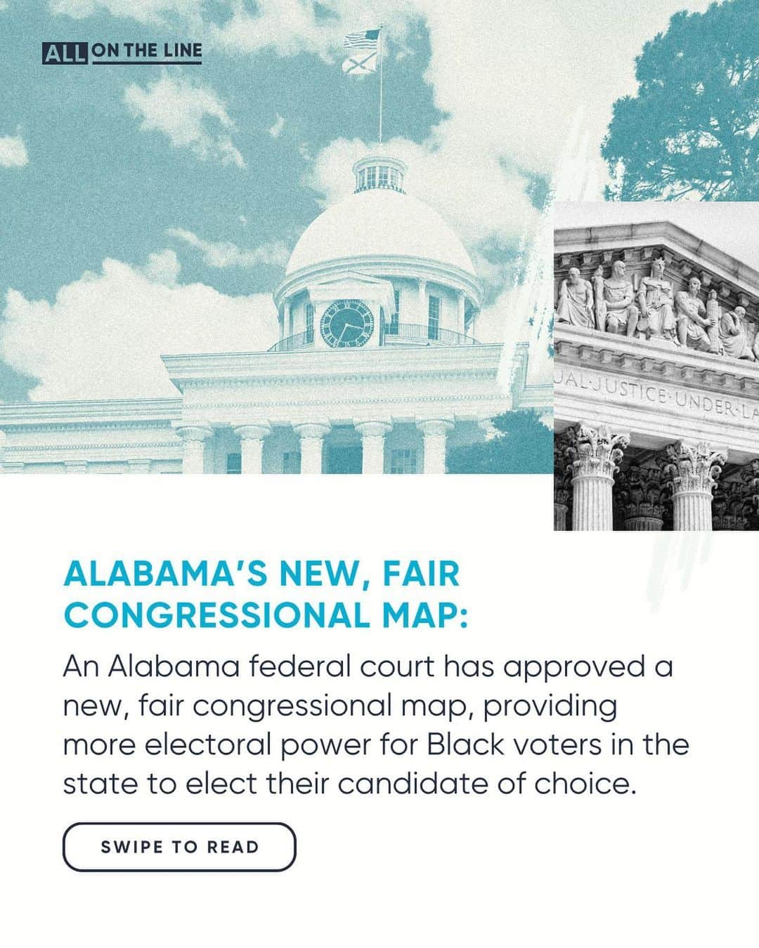 Barack Obamaのインスタグラム：「Alabama has a new, fairer congressional map that gives Black voters an equal opportunity to elect a candidate of their choice.   This is a historic win for voting rights and democracy, and it happened thanks to the hard work of Black voters, advocates, and organizations like the National Redistricting Foundation.」