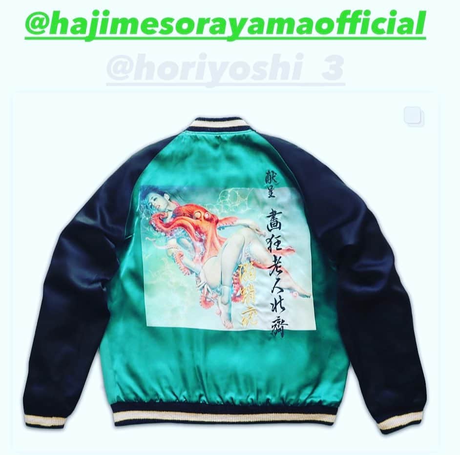 中野義仁のインスタグラム：「"Hajime  Sorayama"  ＂Horiyoshi 3"  “Coroten" dogenjaka gallary にて、 販売中です。 サイズ　M.  L 、ＸＬ、ＸＸＬ. prease  13.2000円、 ギャラリーのみの販売です。」
