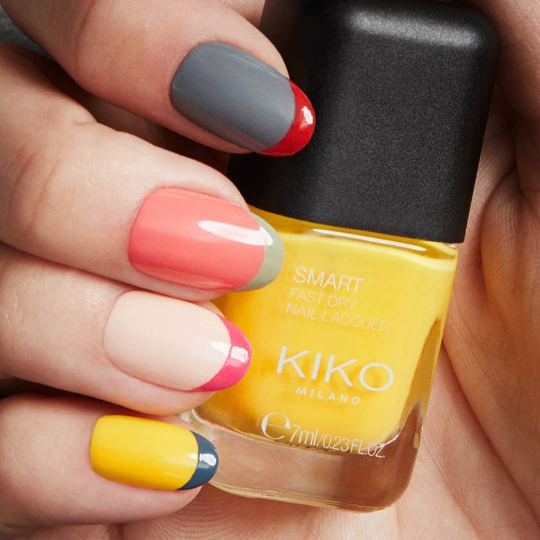 KIKO MILANOさんのインスタグラム写真 - (KIKO MILANOInstagram)「Add a playful twist to your #naillook with vibrant, colorful tips 💛💚🧡 Explore infinite colour combos with our Smart Nail Lacquers and get ready to paint the town with your unique style 💅 #KIKONails Smart Nail Lacquer 58 , 79, 17, 102, 153, 65, 10, 95」10月7日 18時30分 - kikomilano