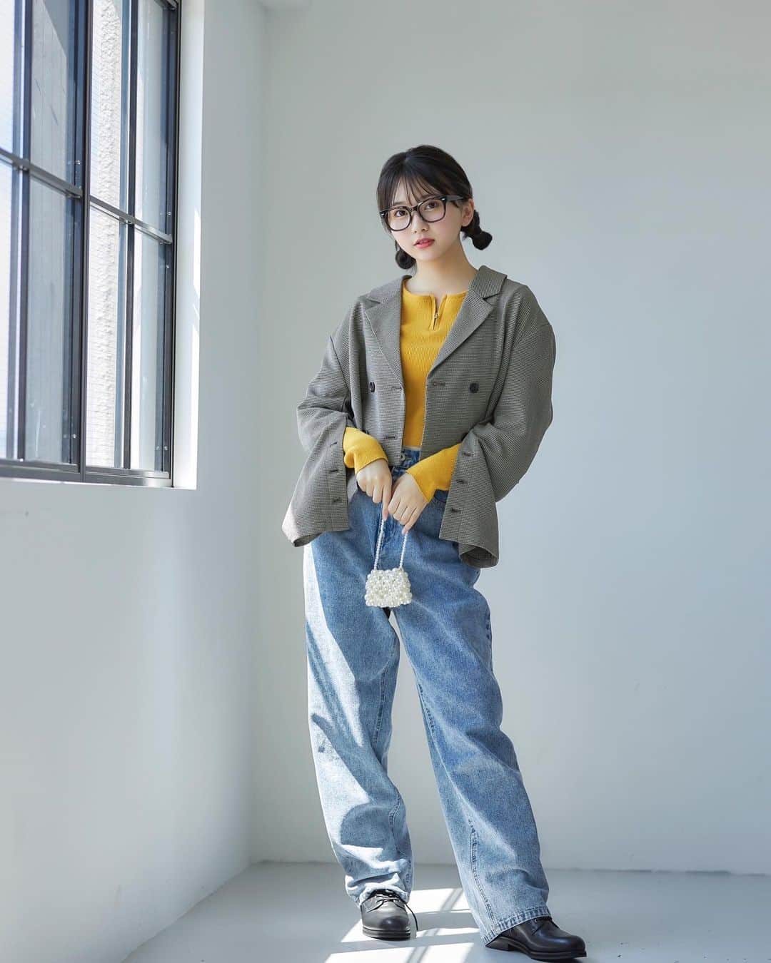 のインスタグラム：「10月7日今日からしまむら店舗で私がセレクトした服が販売されます🙈💙みんな是非チェックして見てね👀💭  #しまむら #しまむら学園  #しまスタ  #秋服コーデ」