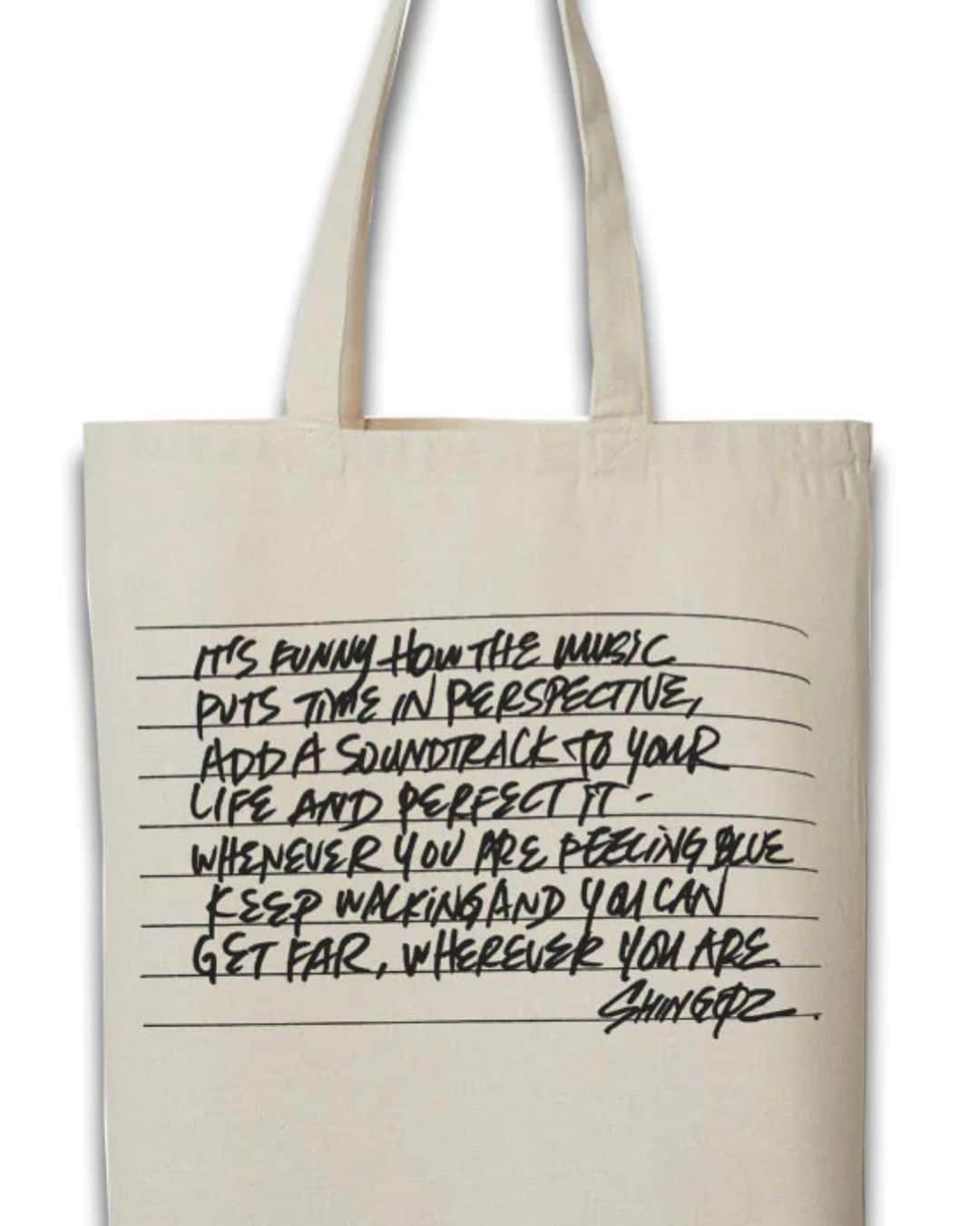のインスタグラム：「luvsic3 canvas totes now on Shing02.com 13" width x14" height x5" folded depth you guys asked for it, the no.1 item at our popup is now online. sturdy material with plenty depth when expanded to hold records etc」